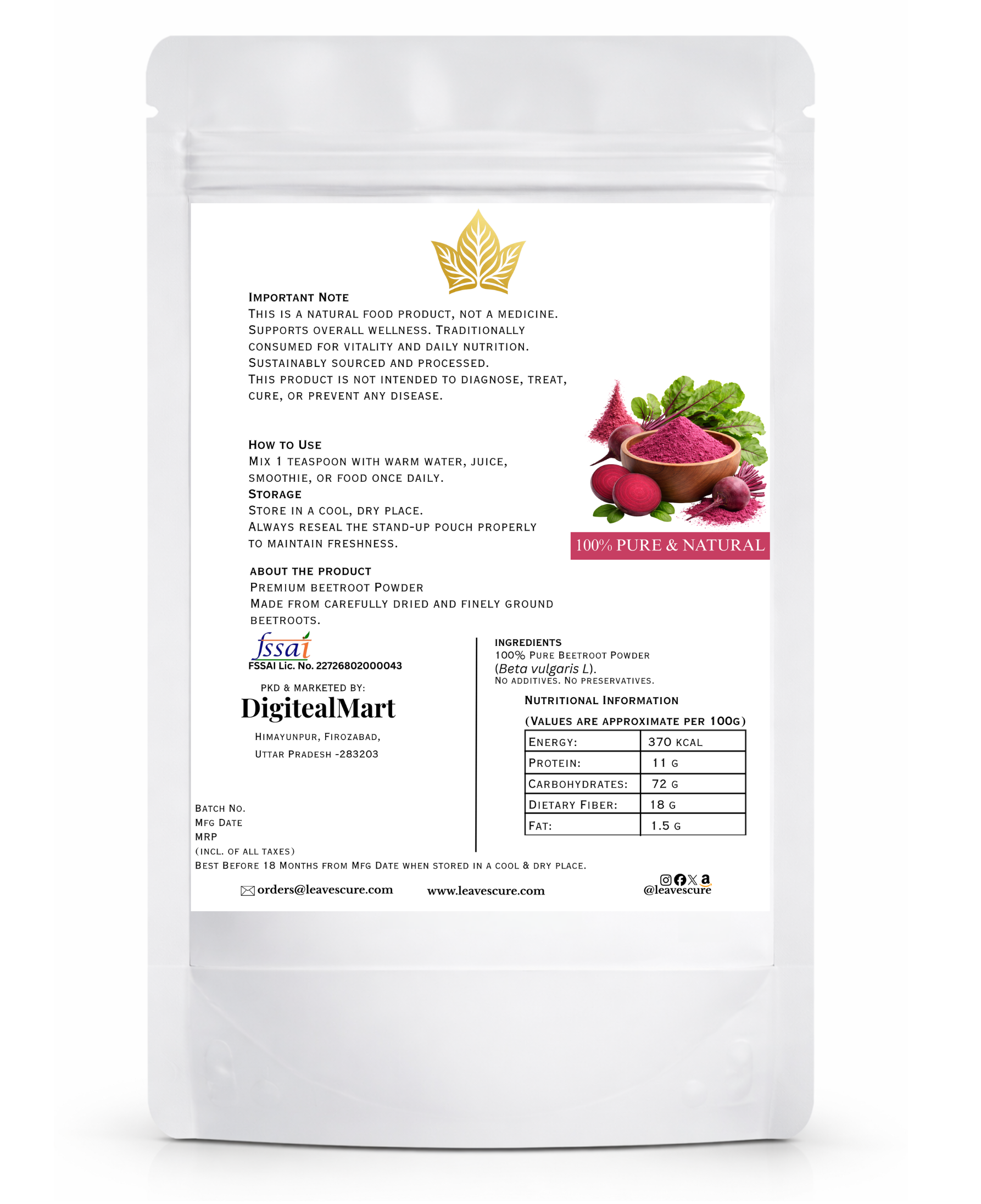 Natural Beetroot Powder