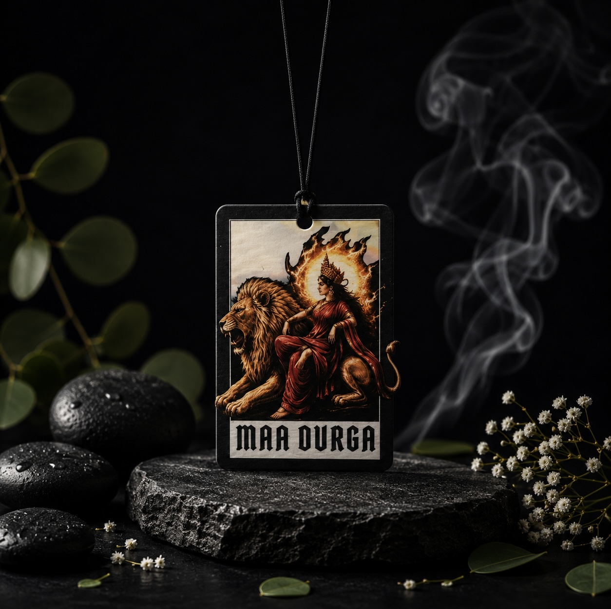 Maa Durga | Premium Aromatic Car Hanging
