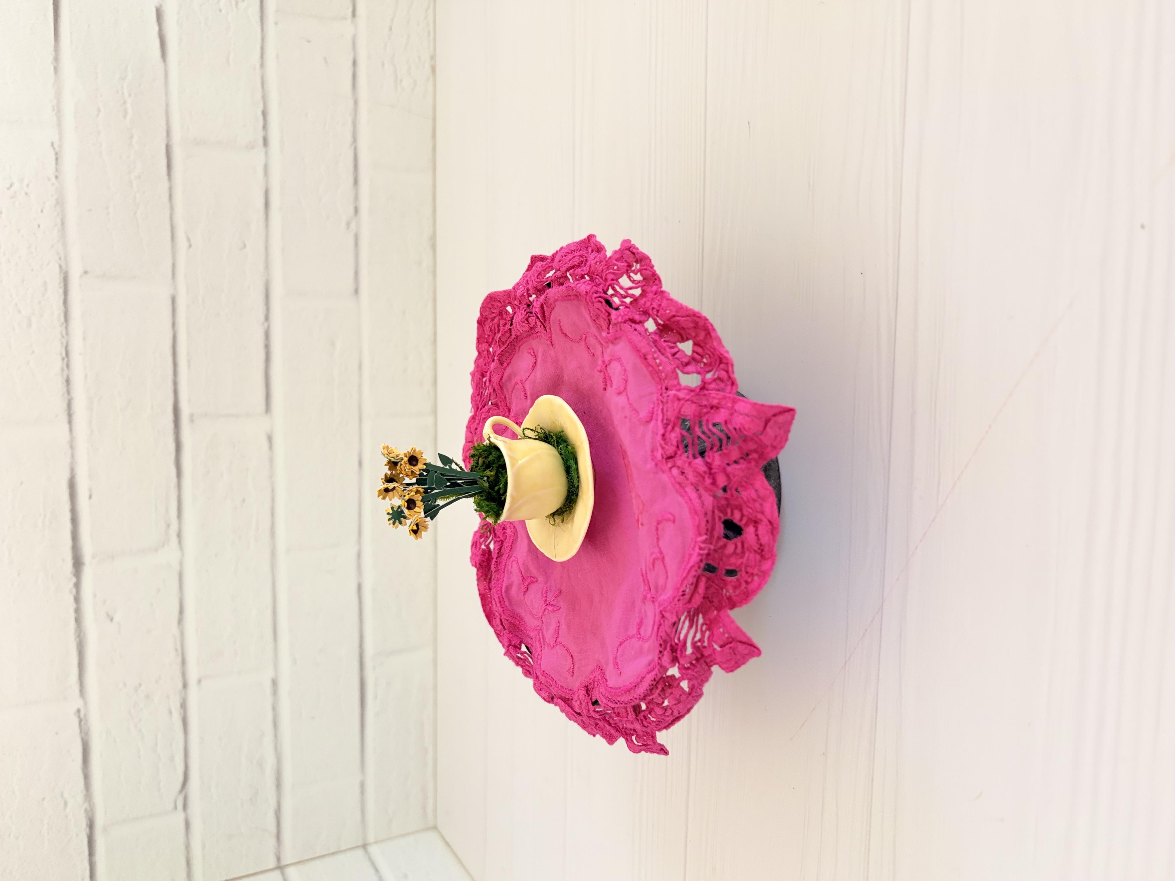 Miniature Sunflower Tea Cup Decor 