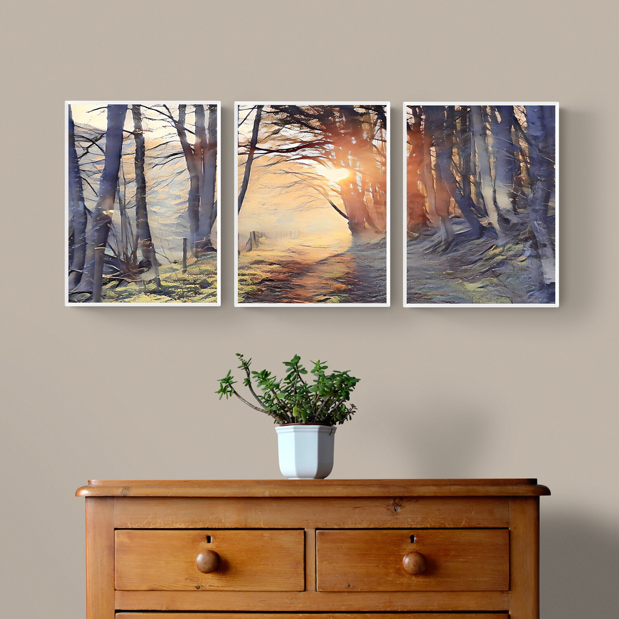 Abstract Autumn Forest