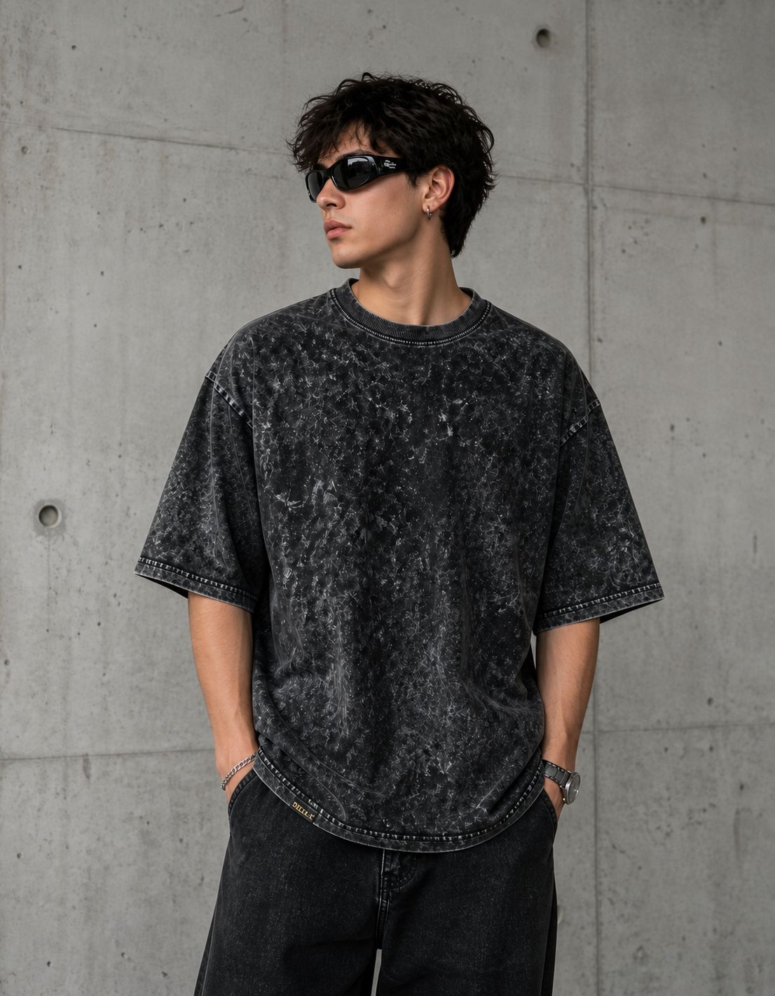 Acid washed Denim Oversized  T-shirts 