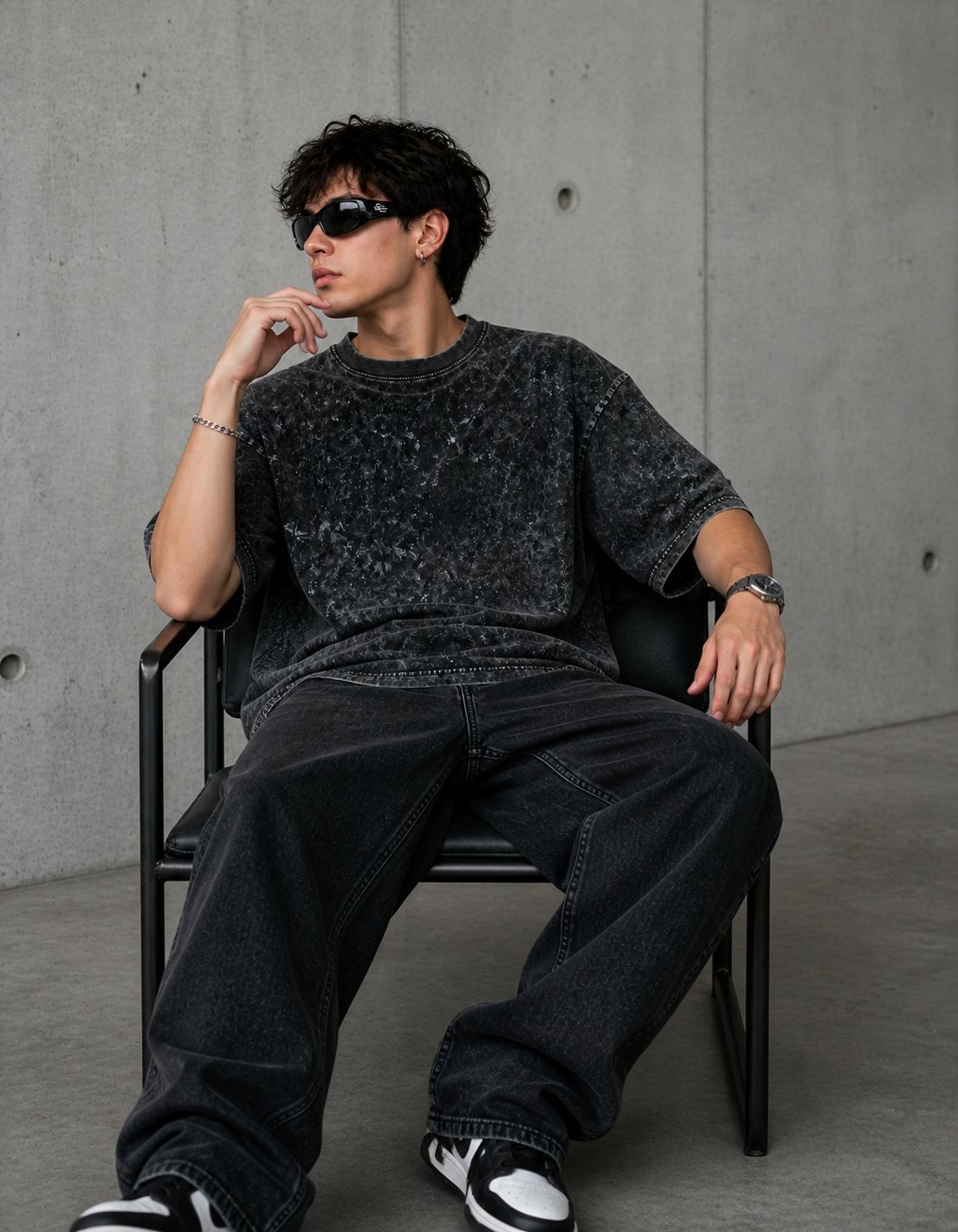 Acid washed Denim Oversized  T-shirts 