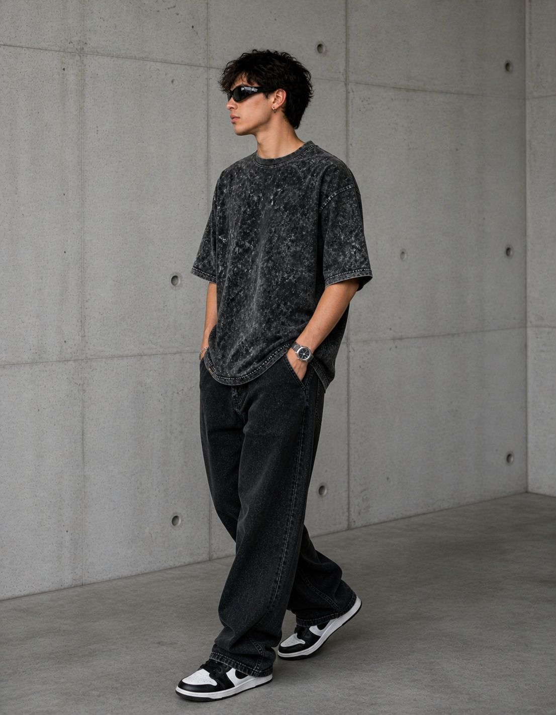 Acid washed Denim Oversized  T-shirts 