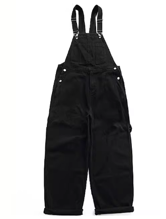 Black Denim Overalls