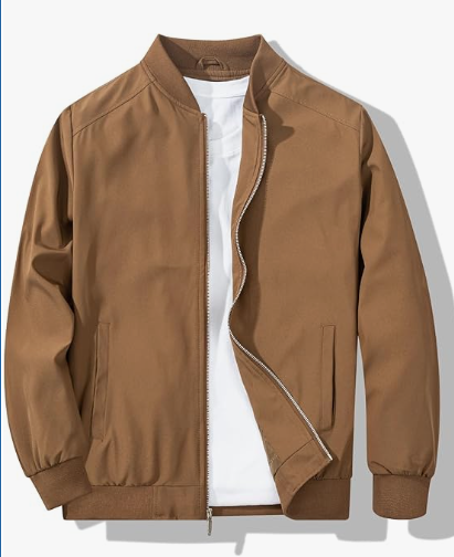 Classic Brown Bomber Jacket
