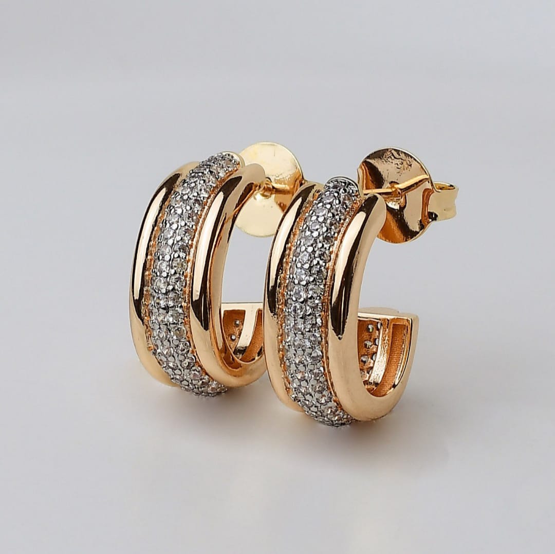 Brinco Argola Cravejada