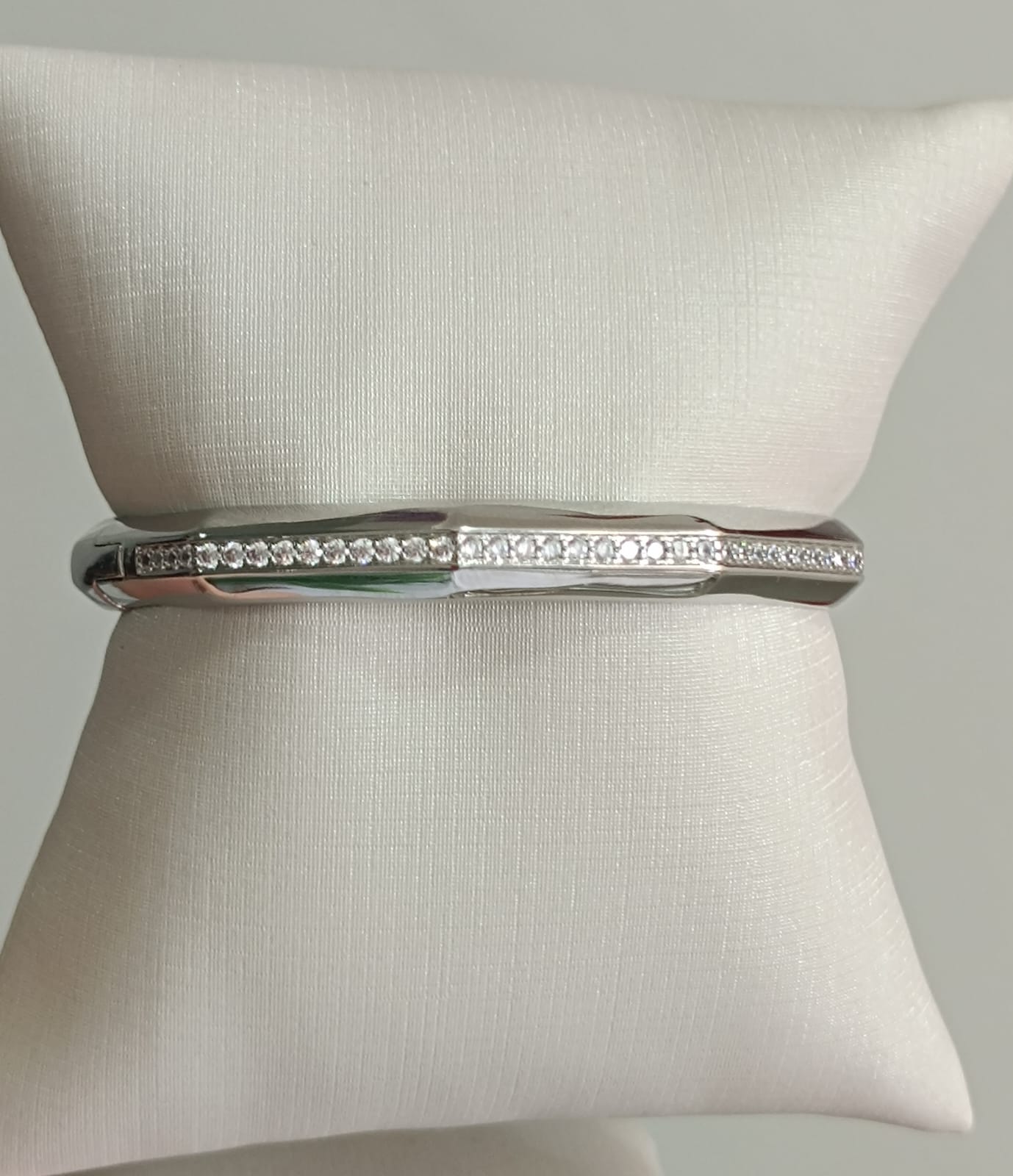 Bracelete em Ródio Cravejado