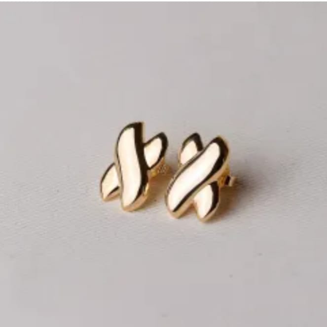 Brinco X Dourado Minimalista