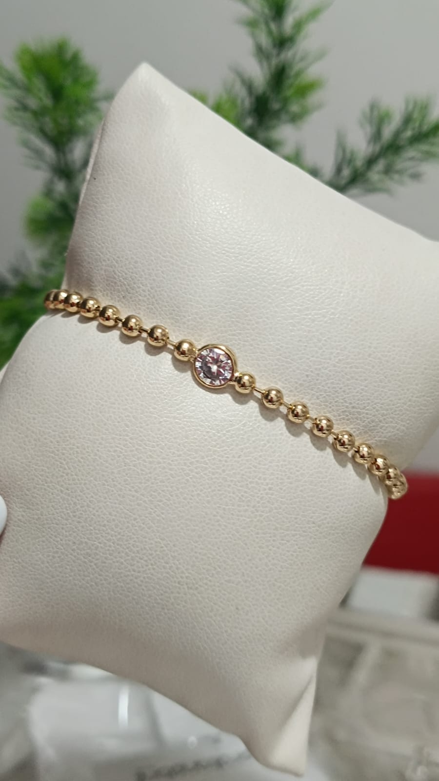 Pulseira de Bolinhas Dourada