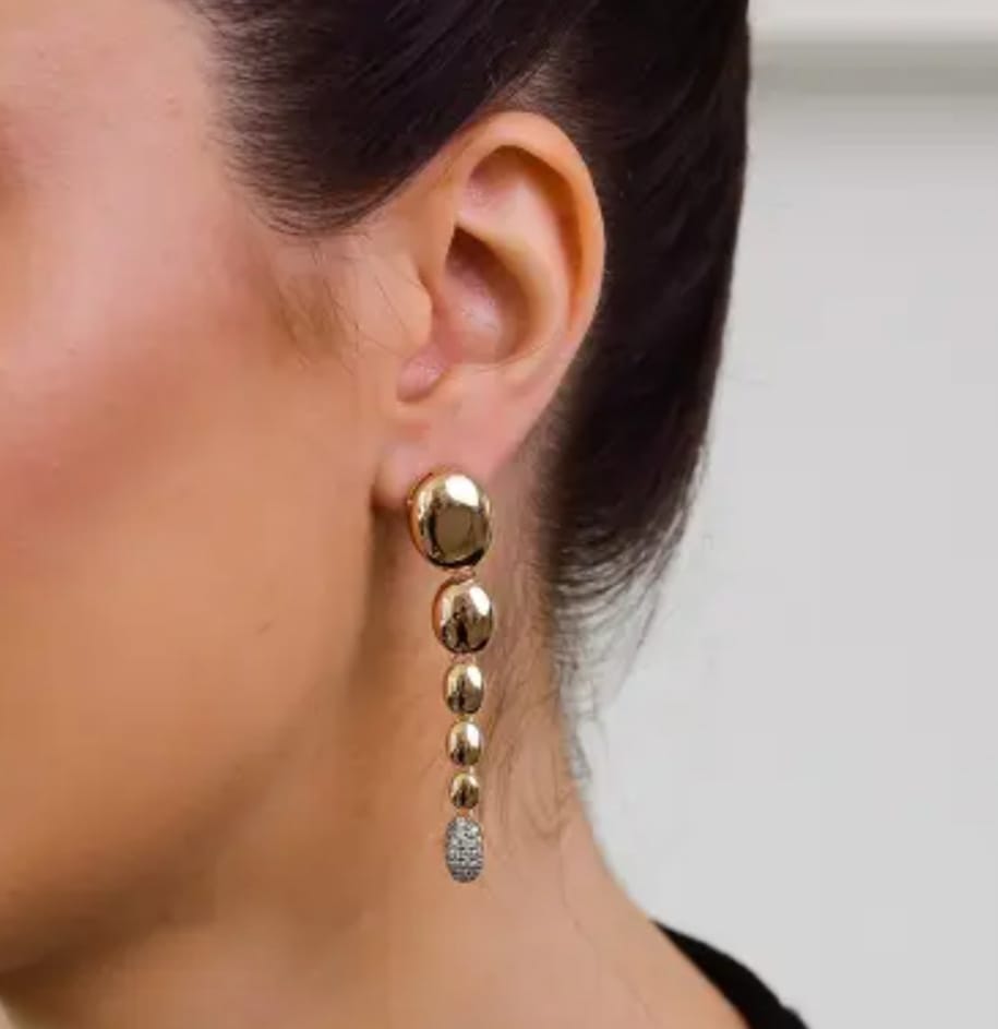 Brinco Dourado Cascata 