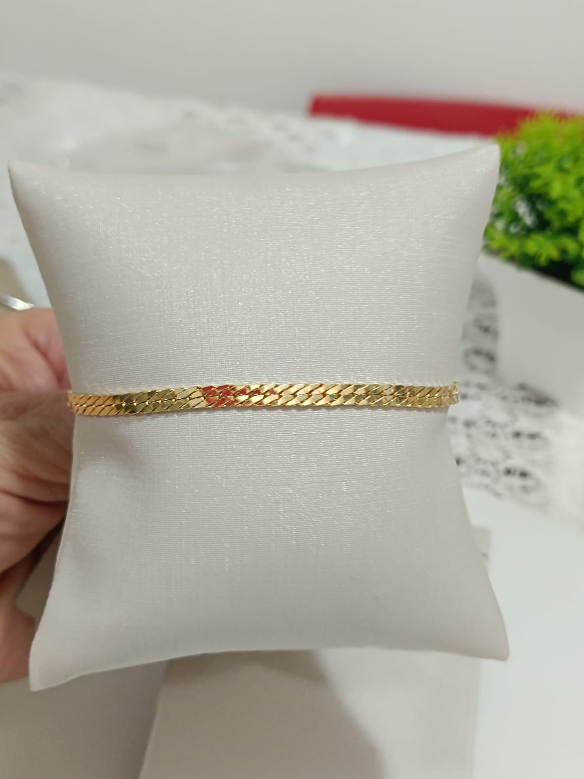 Tornozeleira Dourada lisa