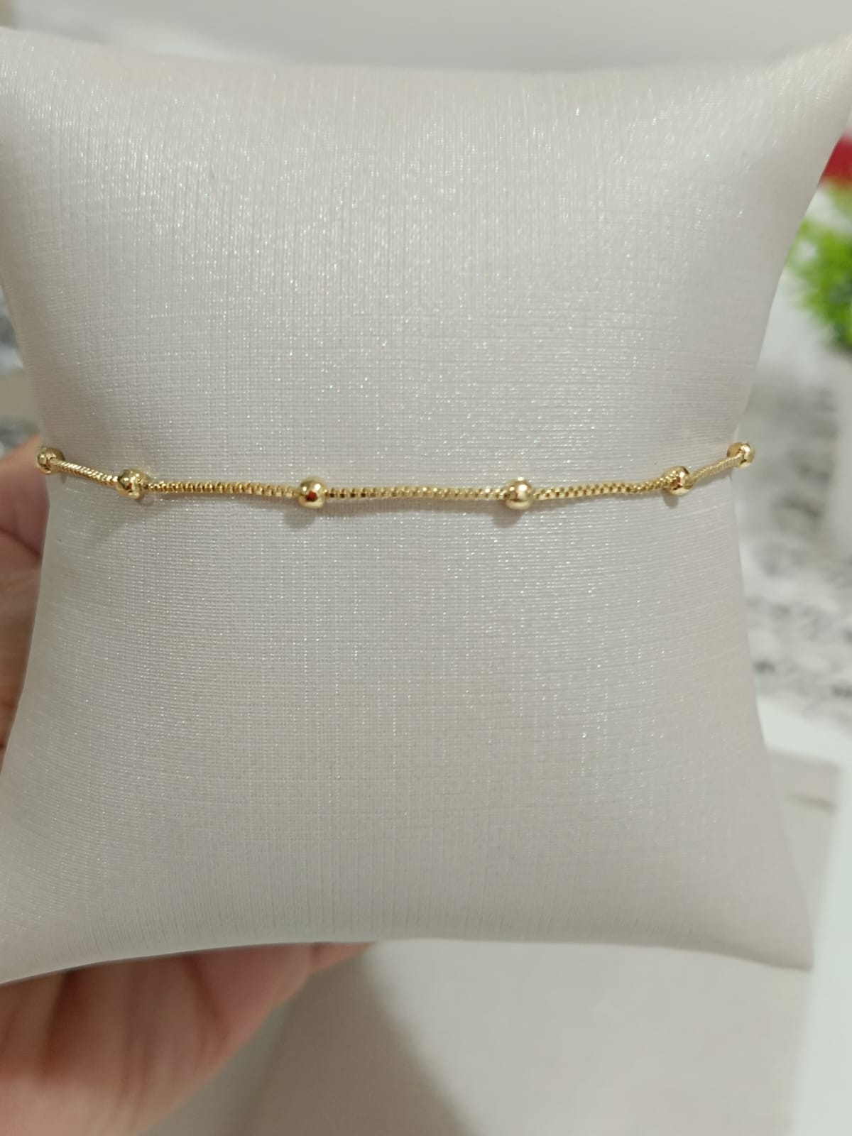 Tornozeleira Dourada Delicada