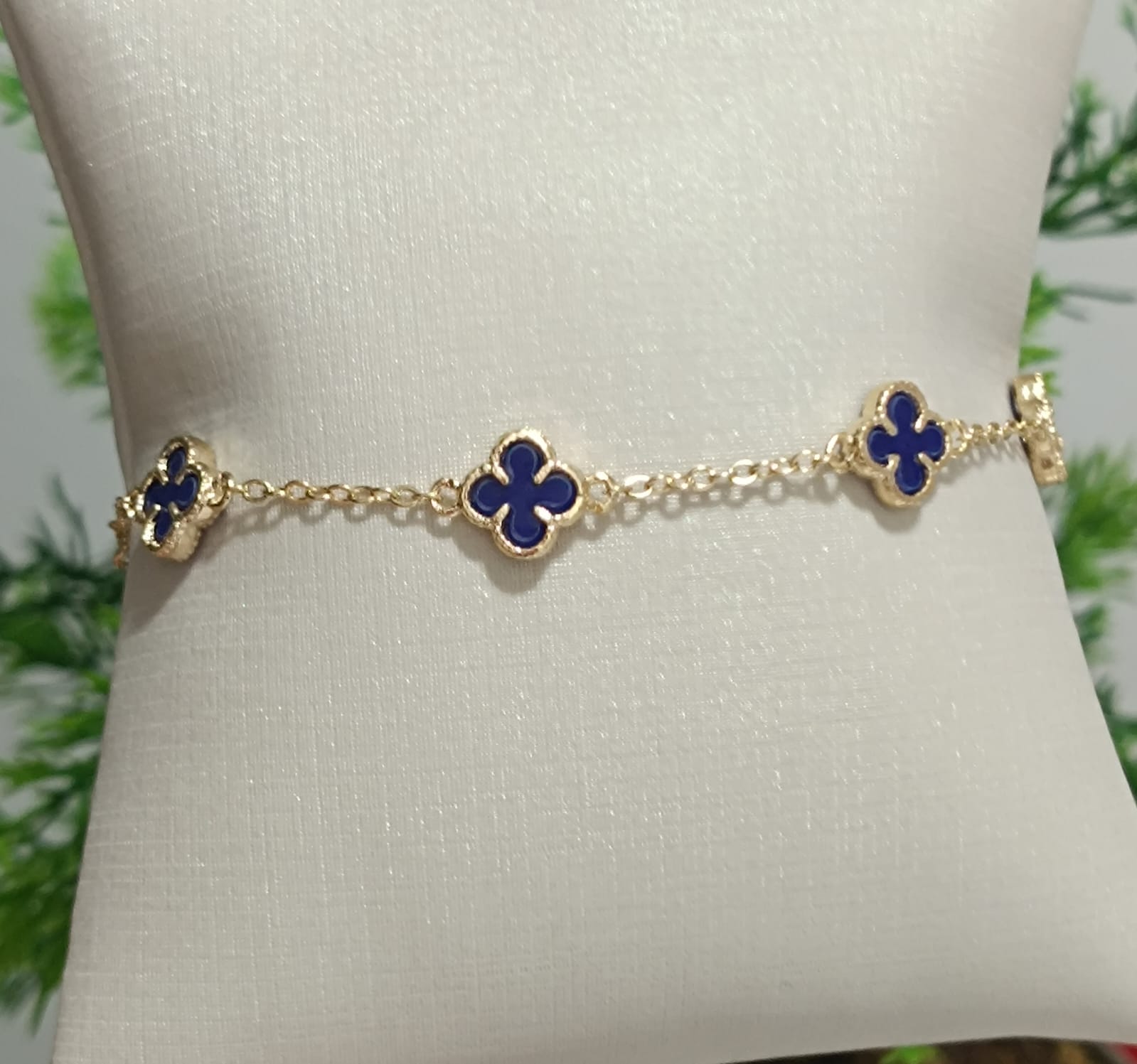 Pulseira Trevo Azul Marinho