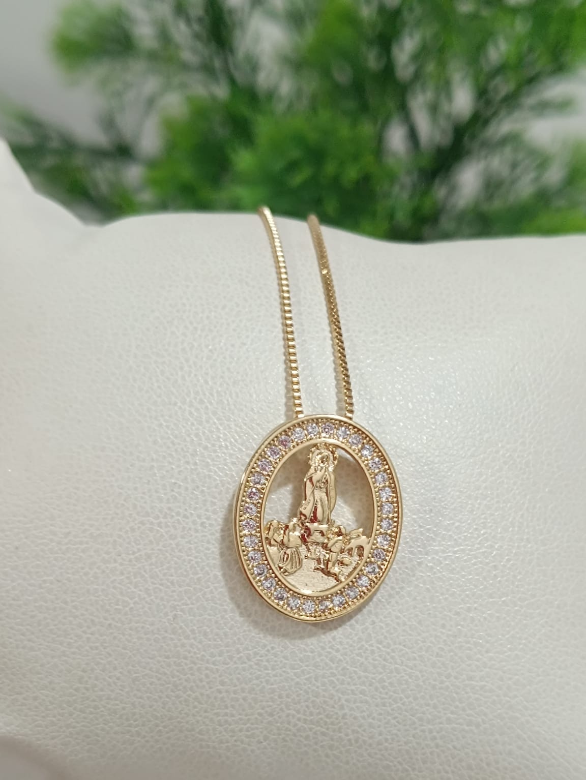 Corrente Medalha Religiosa Nsa Sra de Fátima