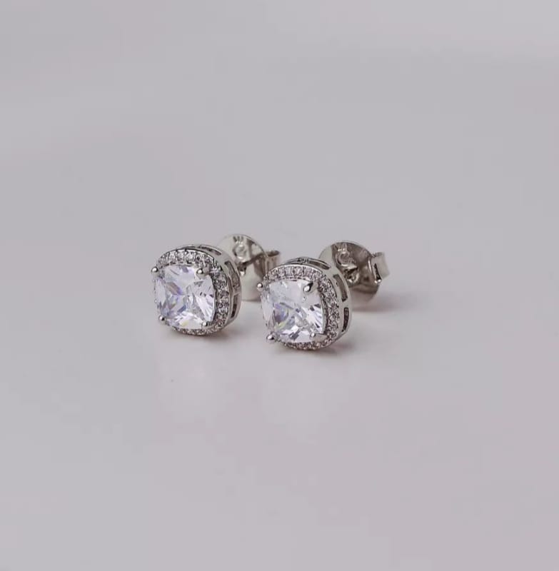 Brincos em Ródio Cravejados