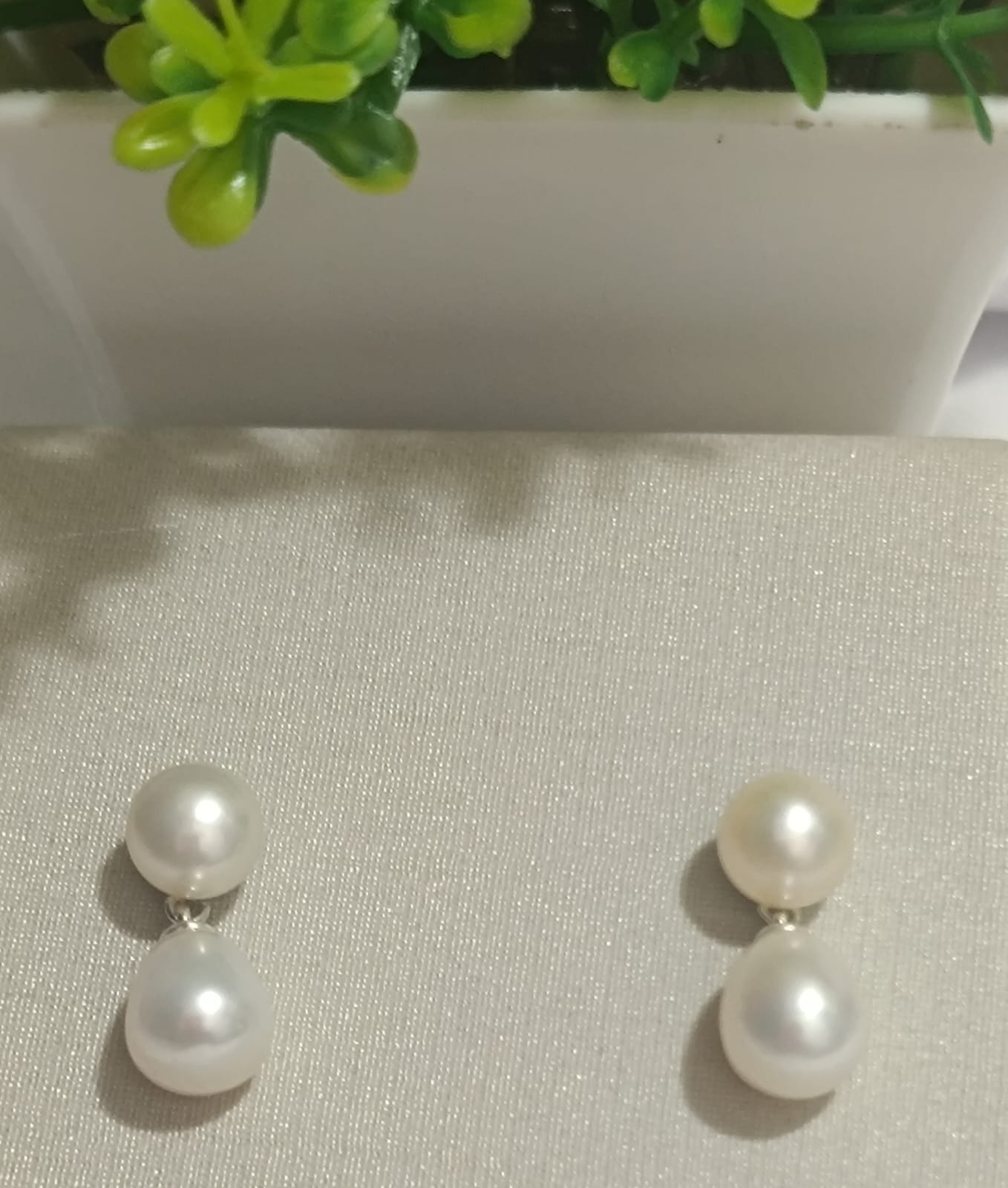 Brincos de Pérola Dupla pequeno