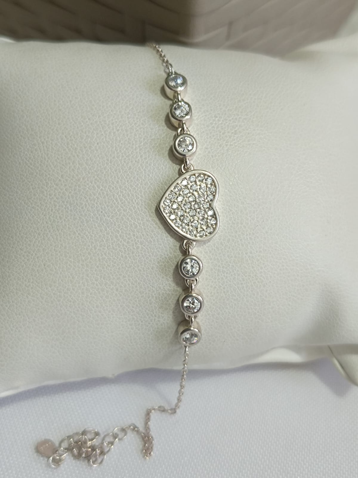 Pulseira Coração com Strass
