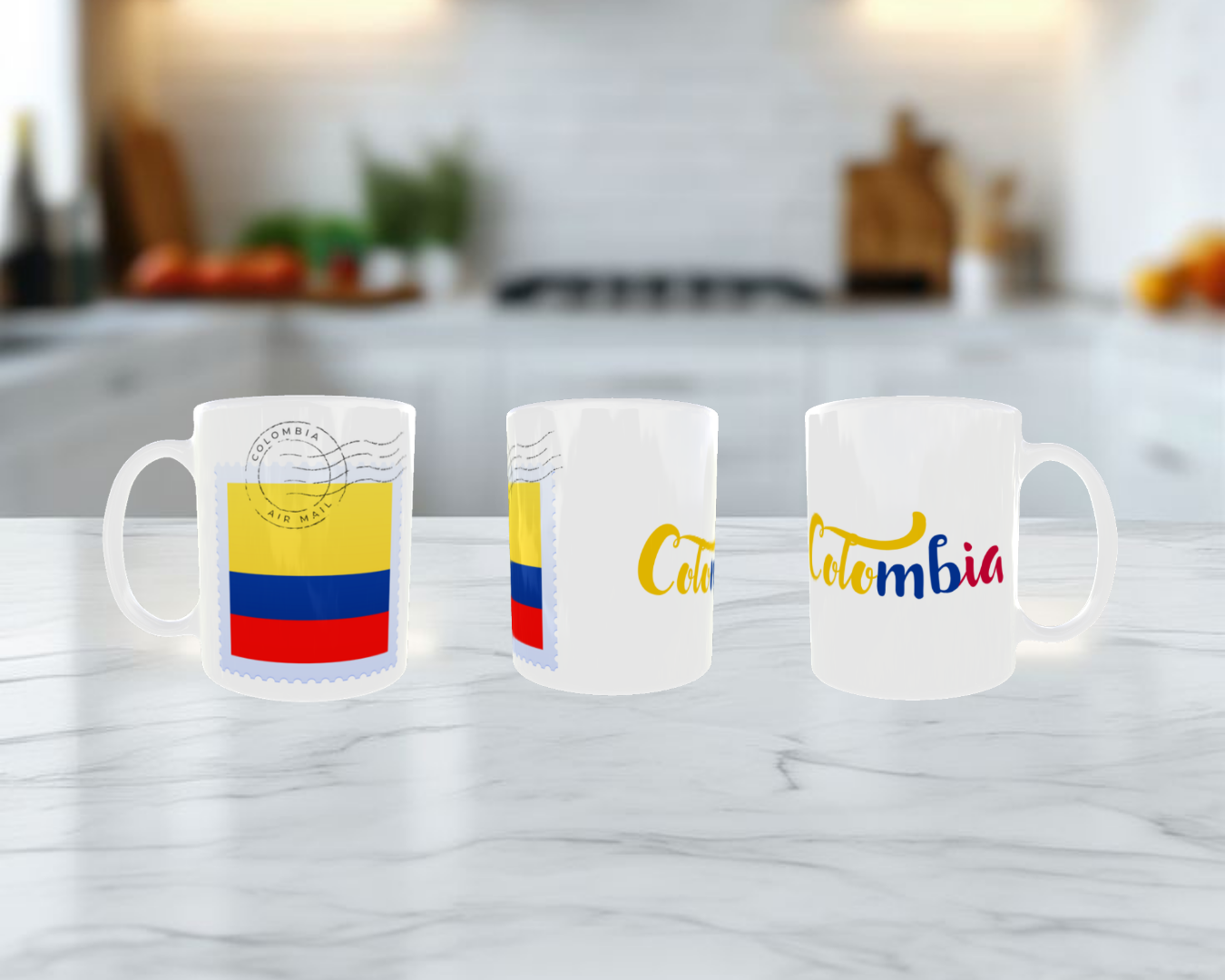 Taza Colombia Diseño Bandera – Taza de Cerámica Sublimada