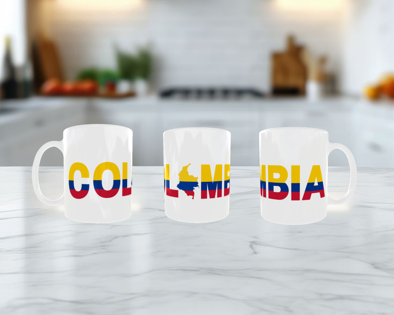 Orgullo de Colombia con Mapa y Bandera