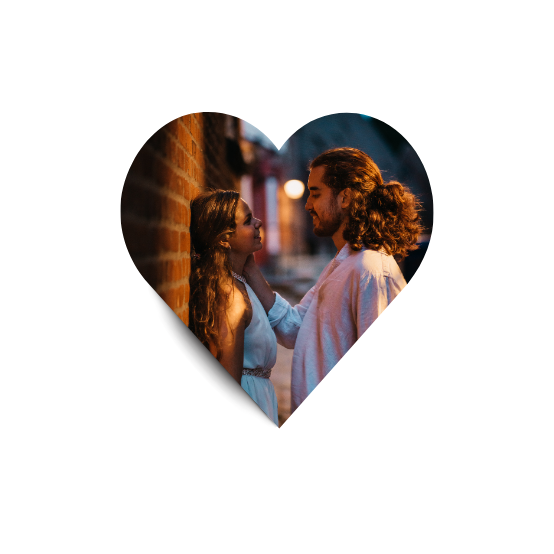 Imán de Corazón Personalizable con Foto