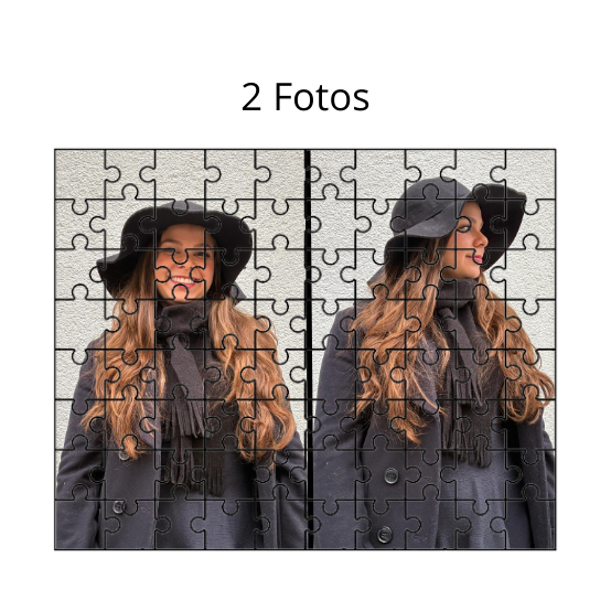 Mini Rompecabezas personalizables de dos fotos