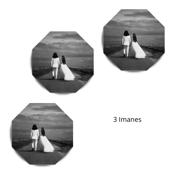 Imán Octagonal Personalizable con Foto