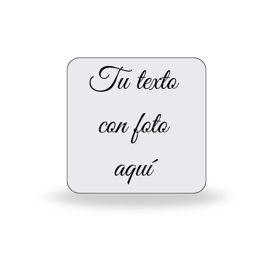 Posavasos Cuadrado con Foto y Texto