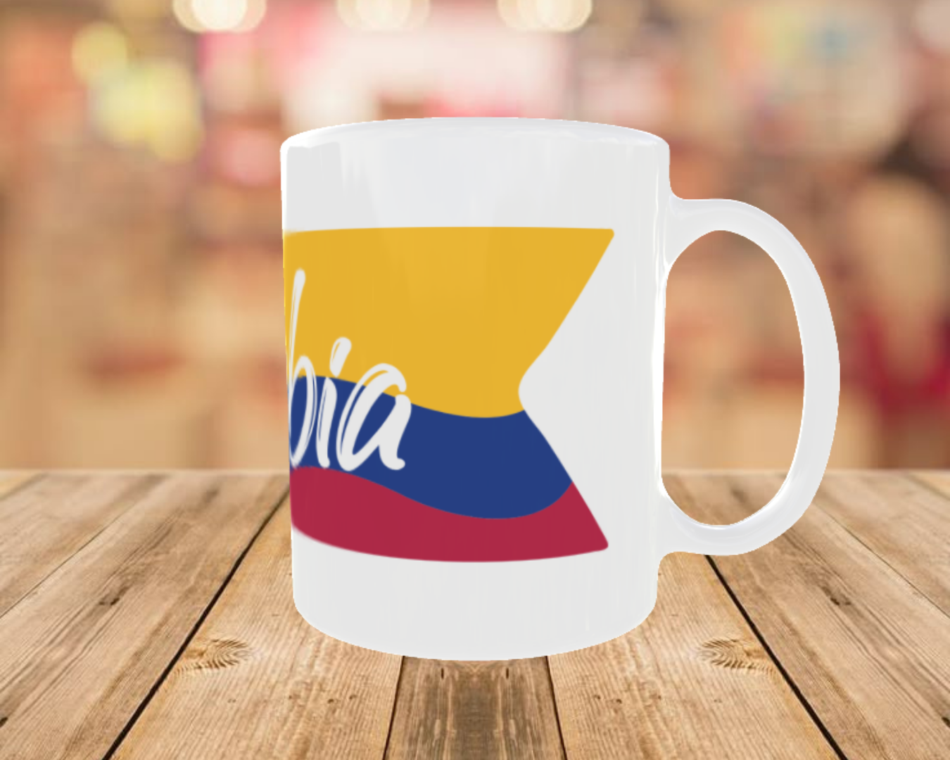 Taza de Colombia con bandera Tricolor