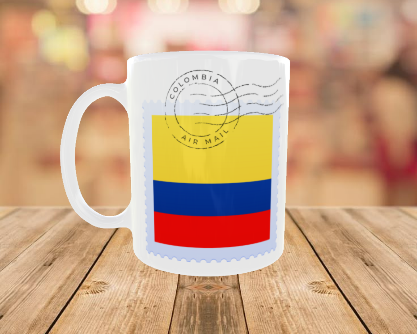 Taza Colombia Diseño Bandera – Taza de Cerámica Sublimada