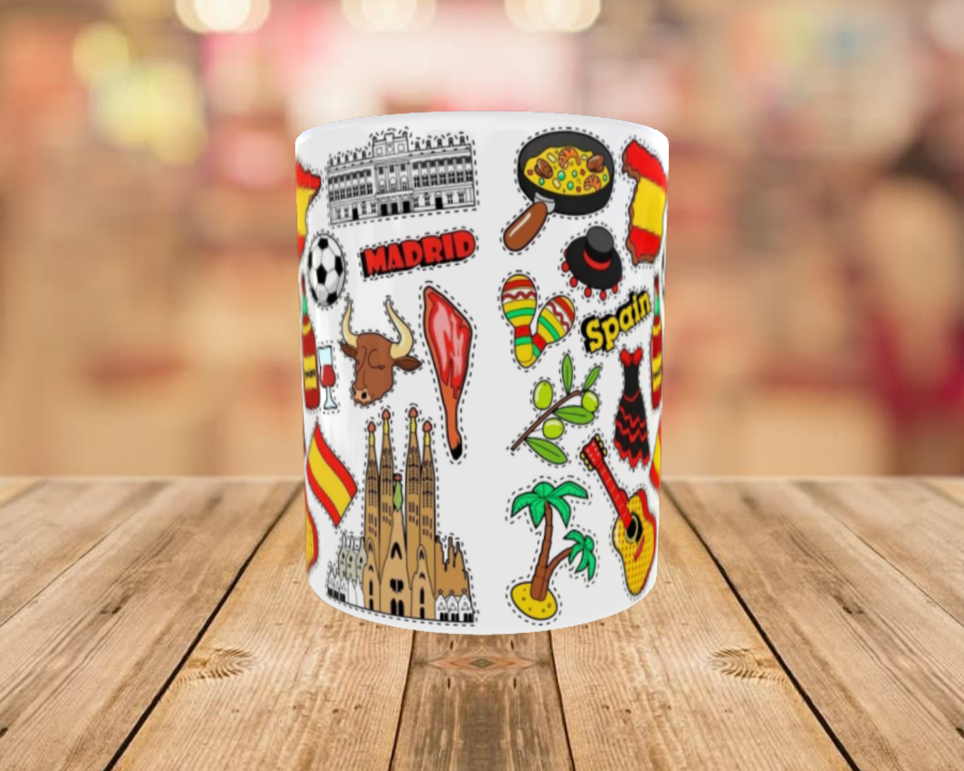 Esencia de España – Ilustración Premium de Gastronomía y Cultura