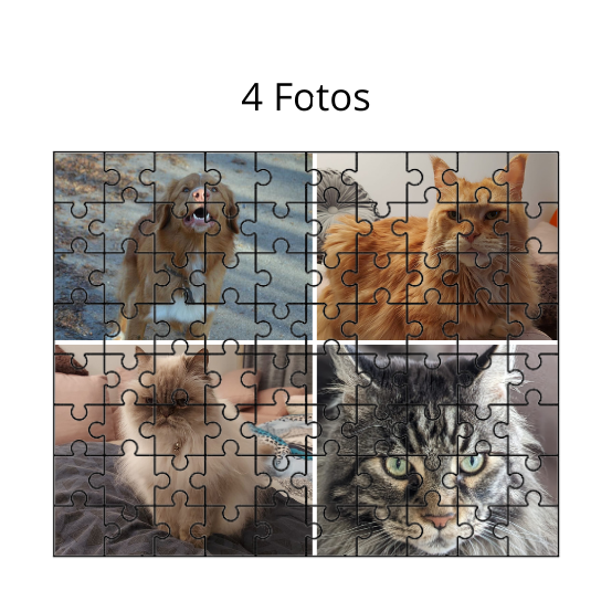 Mini Rompecabezas personalizable de cuatro fotos