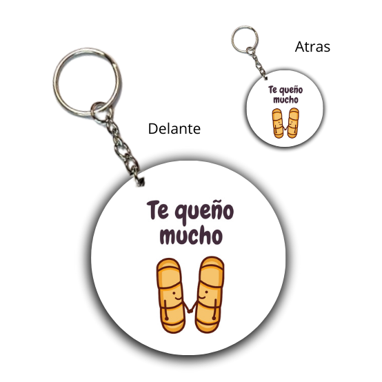 Llavero "Te Queño Mucho"