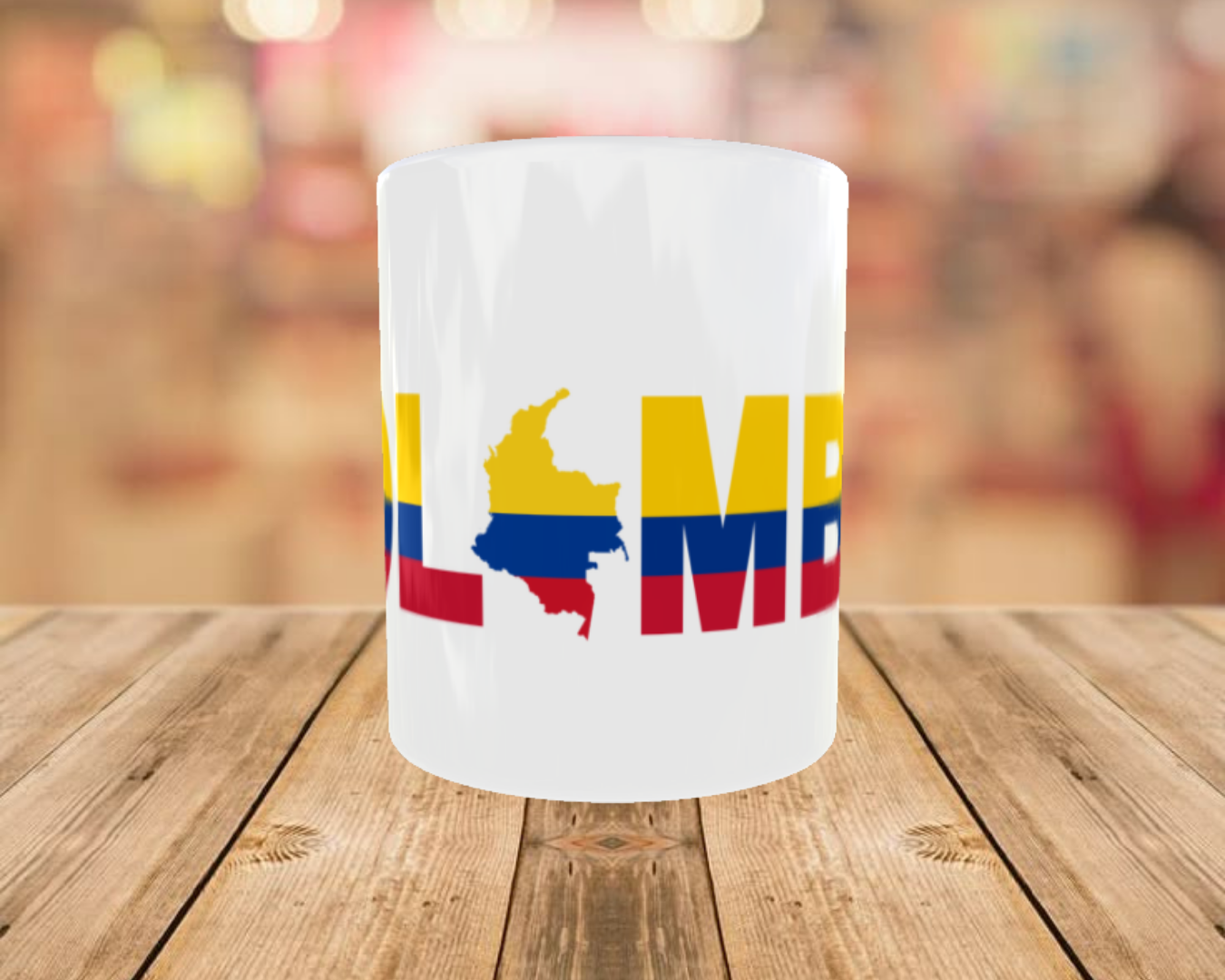 Orgullo de Colombia con Mapa y Bandera