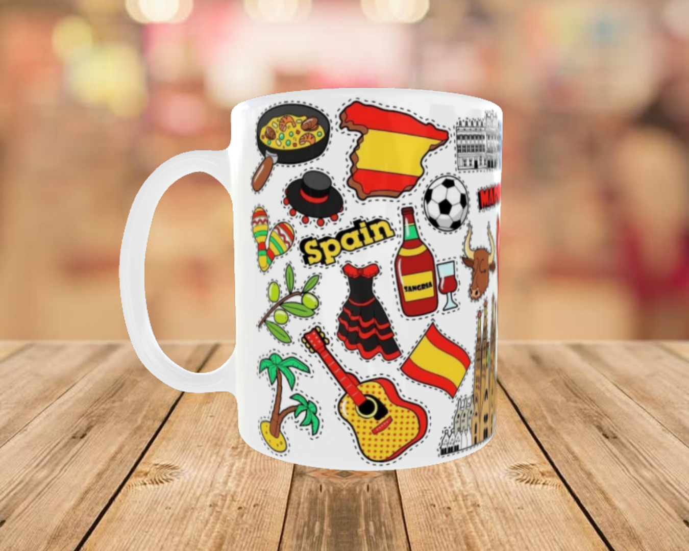 Esencia de España – Ilustración Premium de Gastronomía y Cultura