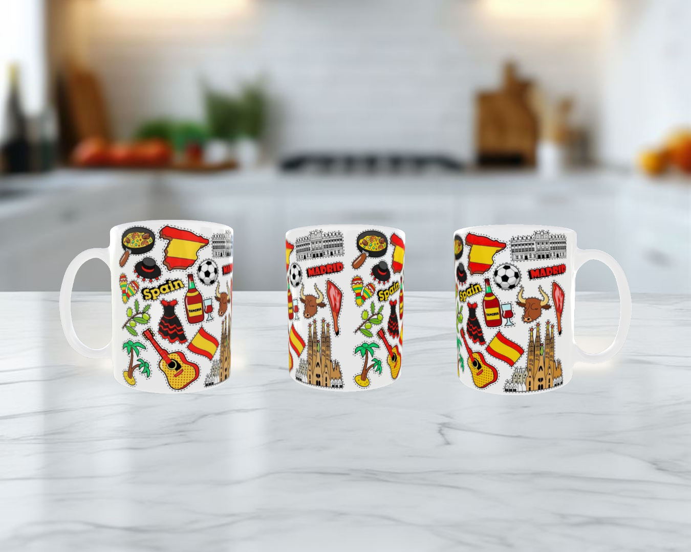 Esencia de España – Ilustración Premium de Gastronomía y Cultura