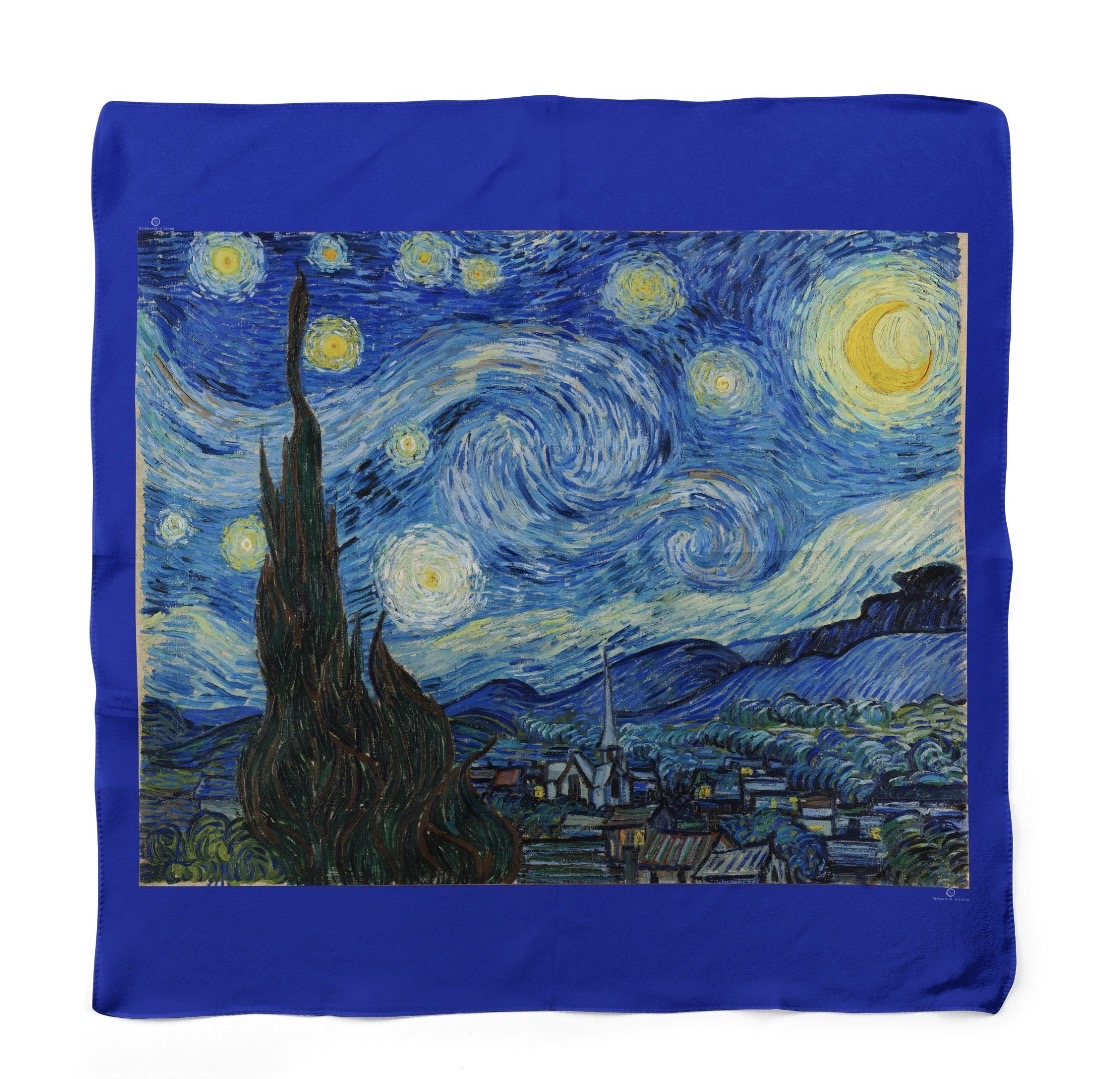 Lenço Noite Estrelada (1mx1m) - Van Gogh