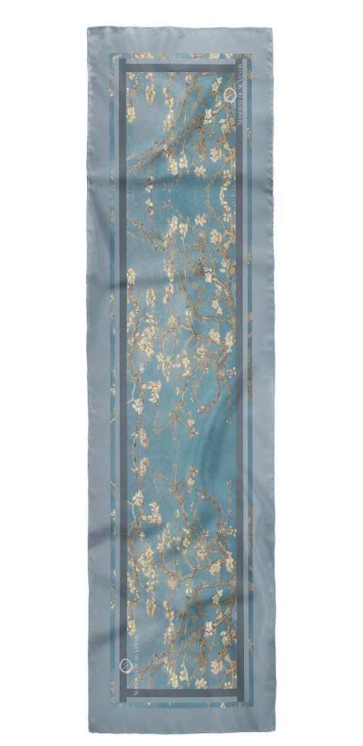 Echarpe Feminina (130x25cm)  Amendoeira em Flor –  Van Gogh
