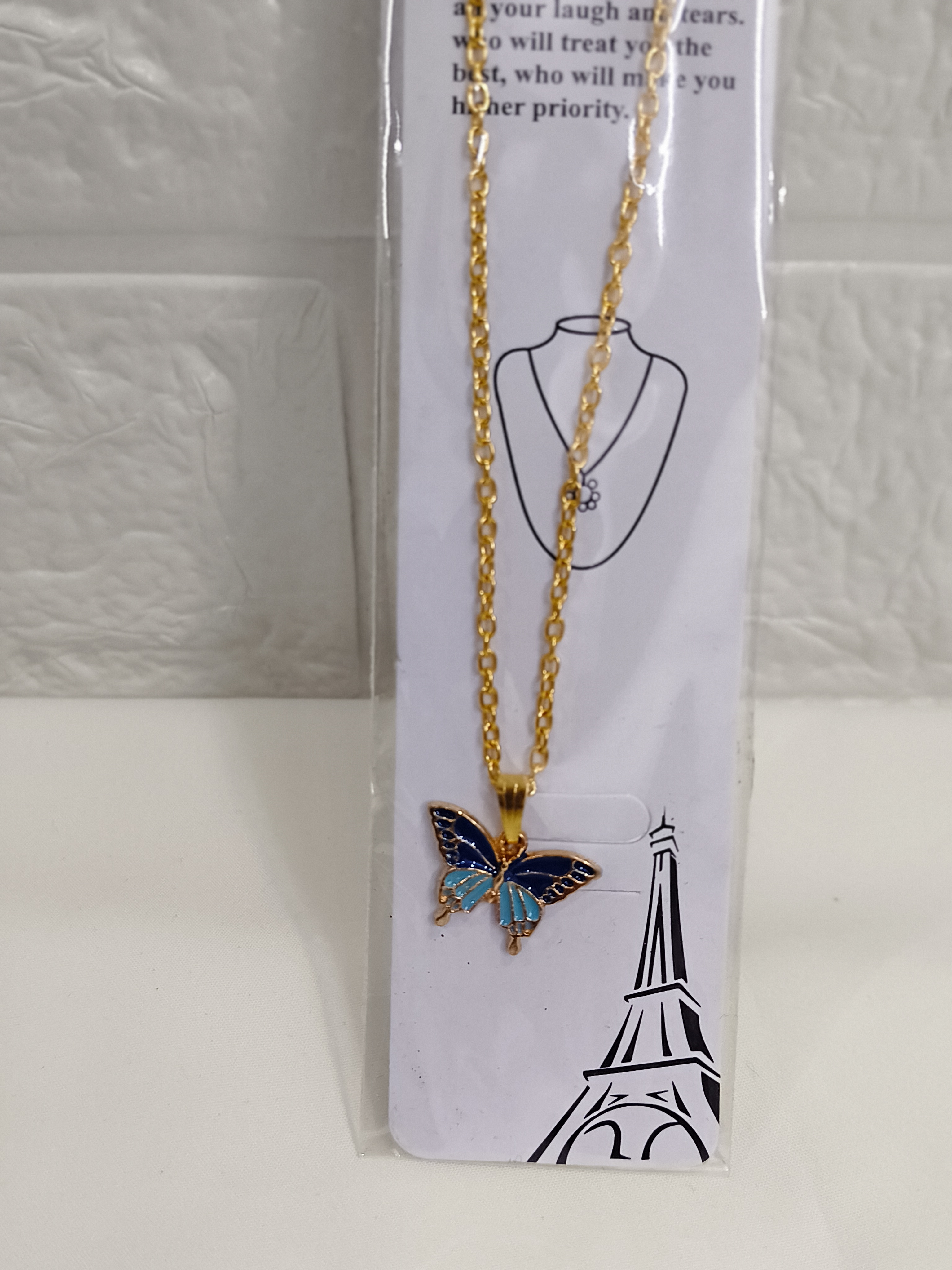 Gold Butterfly Pendant Necklace