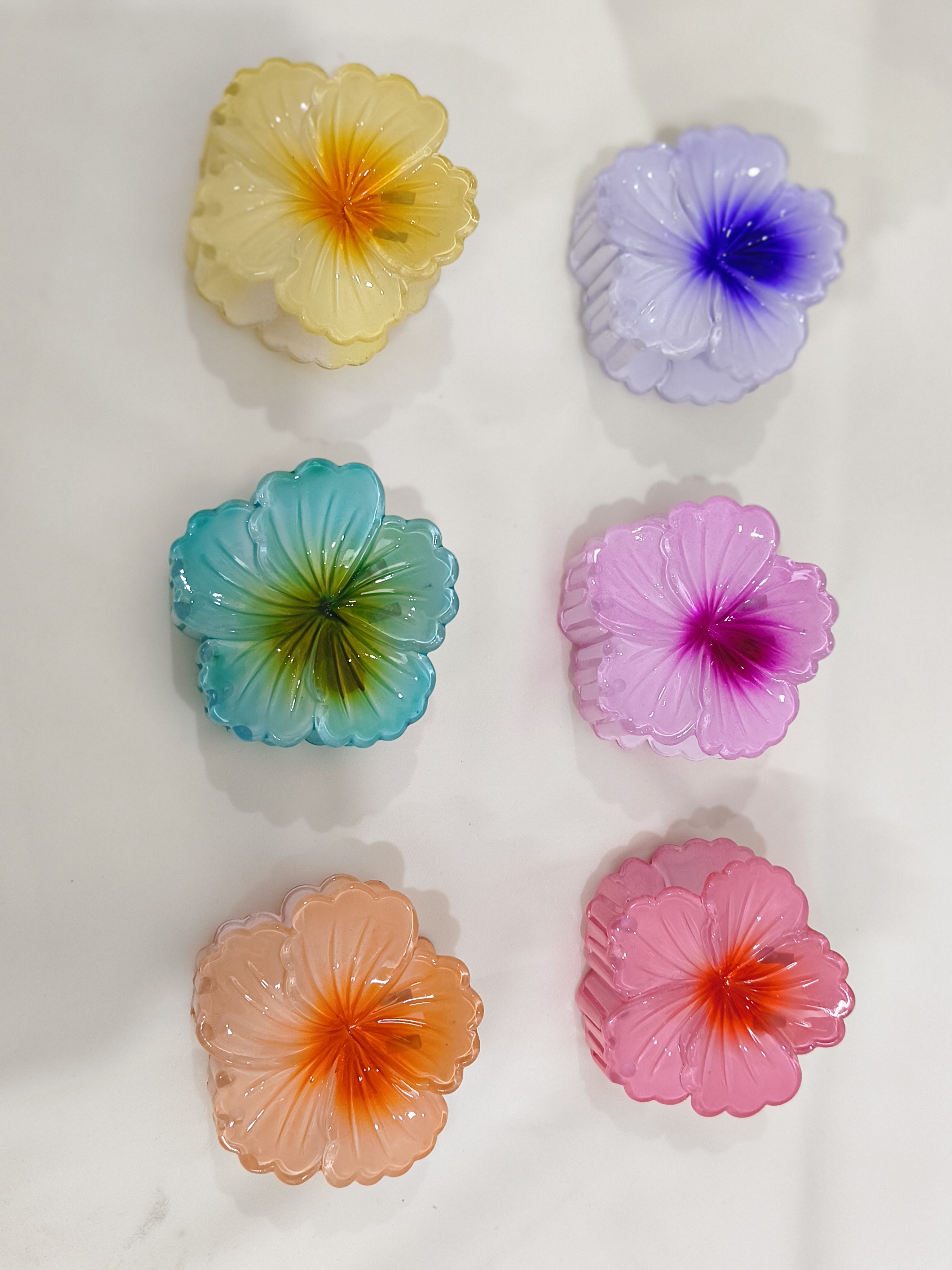 Colorful Flower Clips