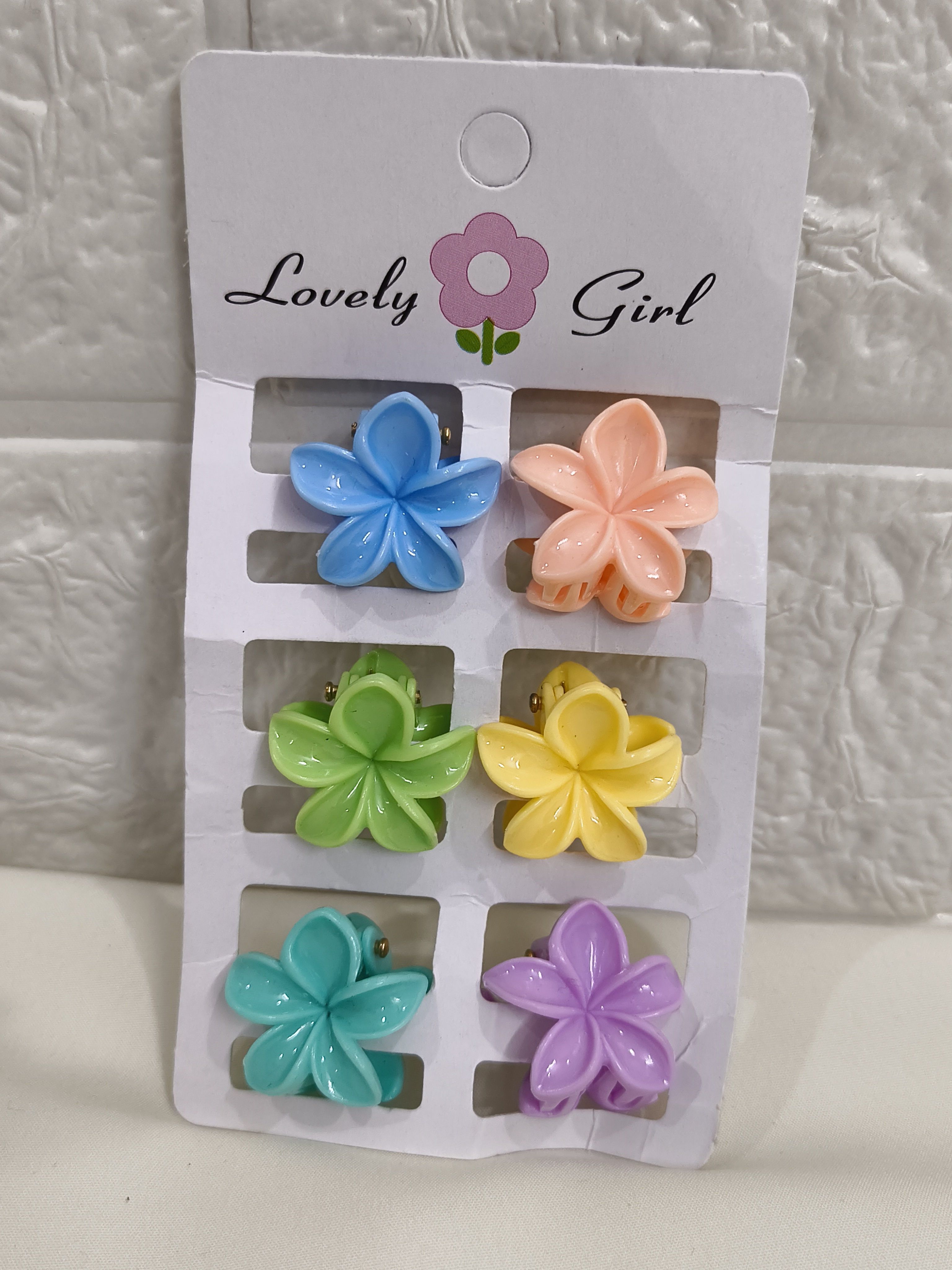 Lovely Girl Flower Hair Clips Set