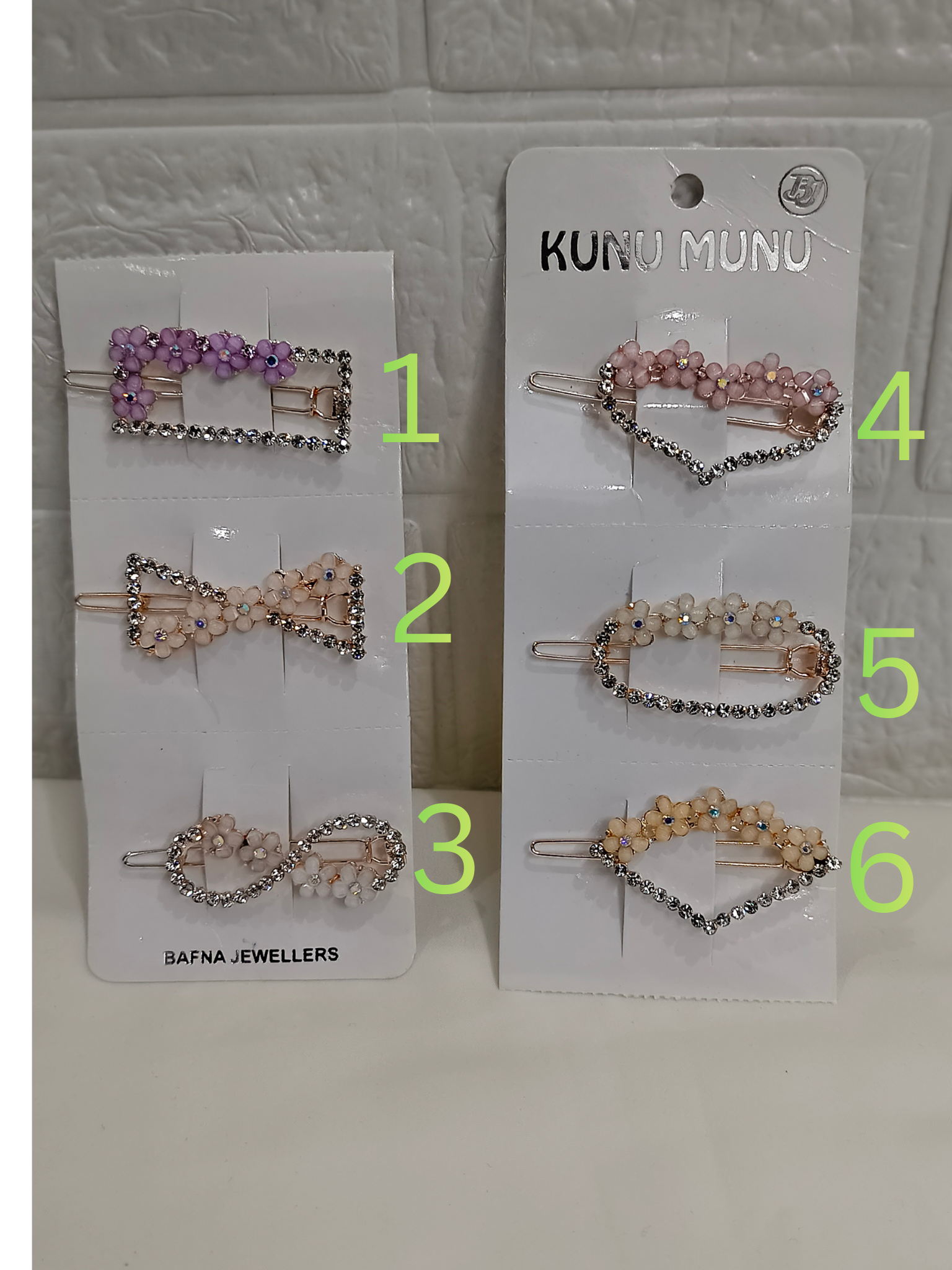 Beaded Hair Clip Set