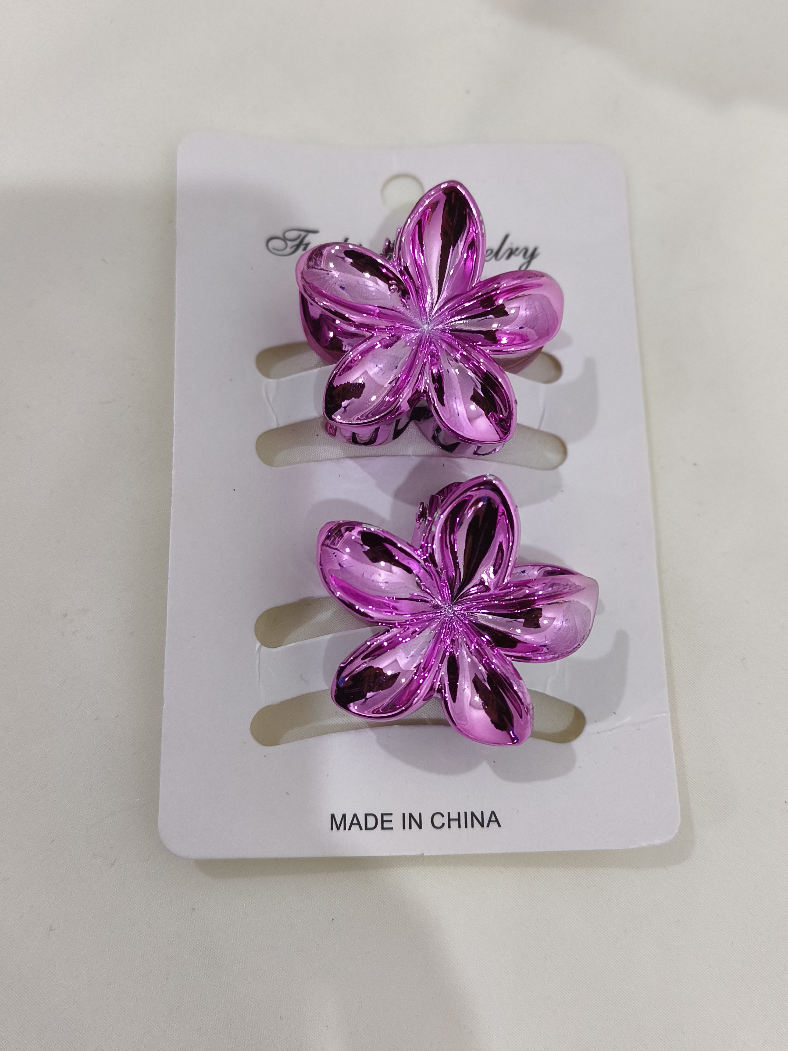 Mat Glow Flower Hair Clip ( 1 Pair )