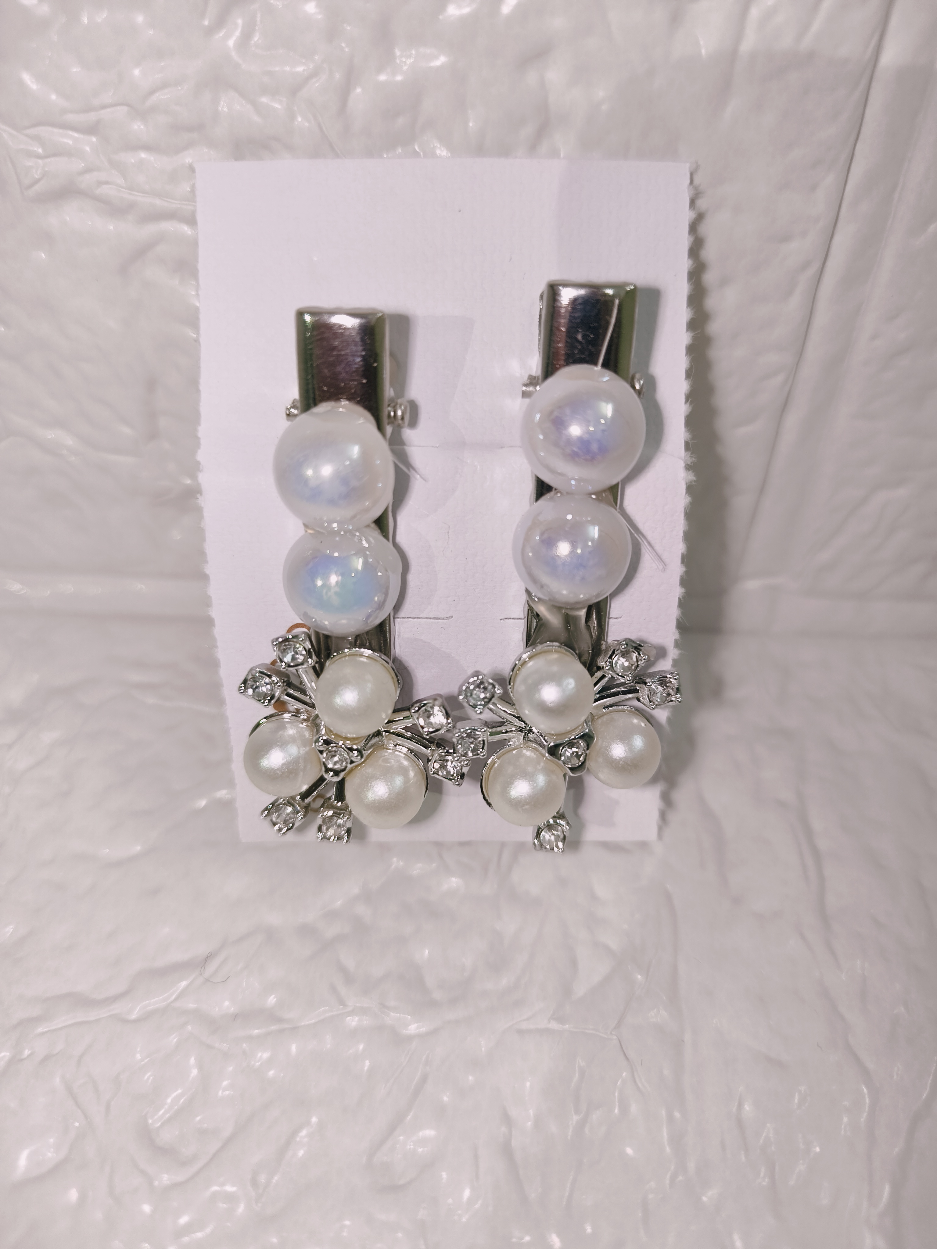 Elegant Pearl Drop Hair Clips
