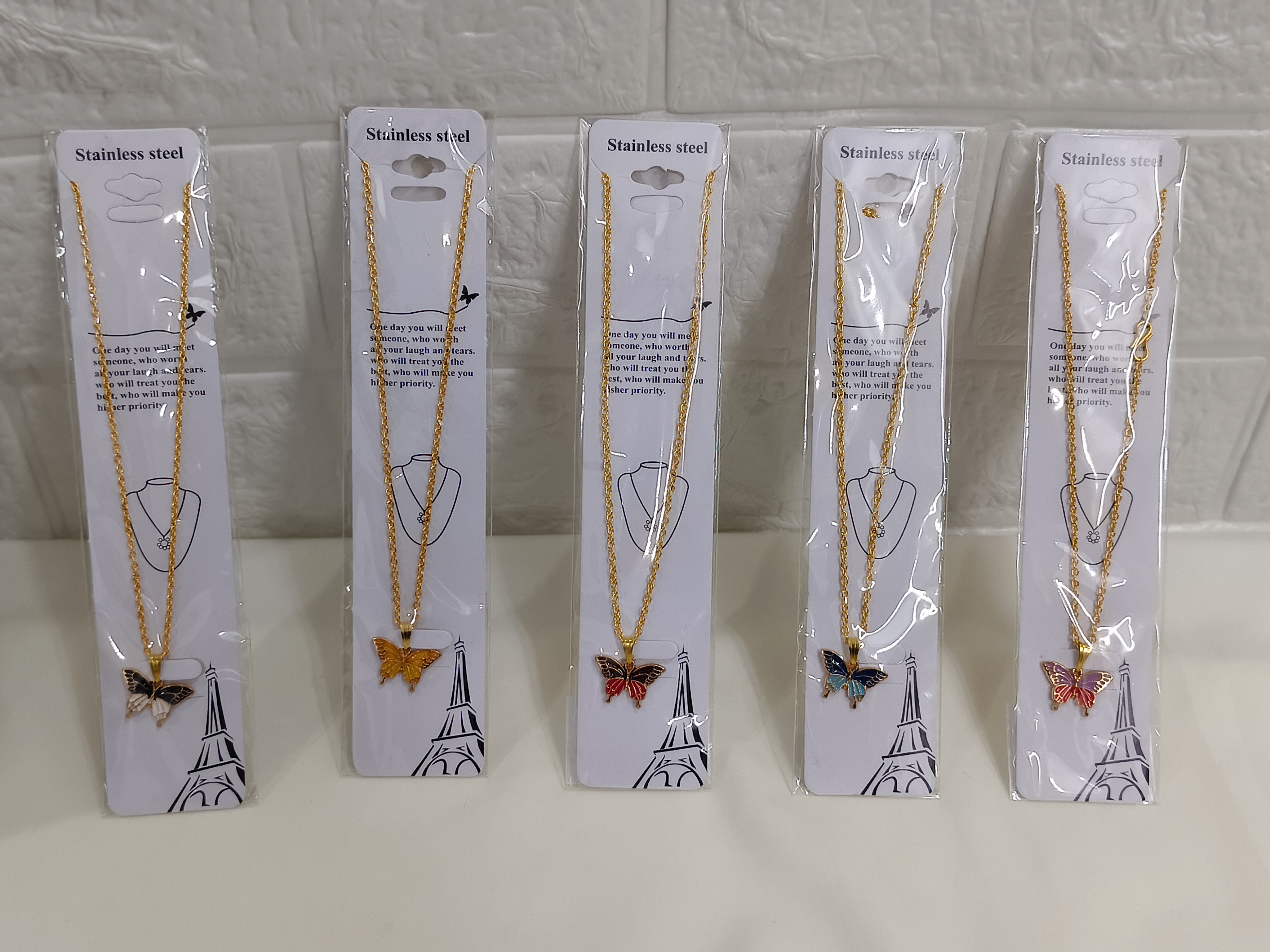 Gold Butterfly Pendant Necklace