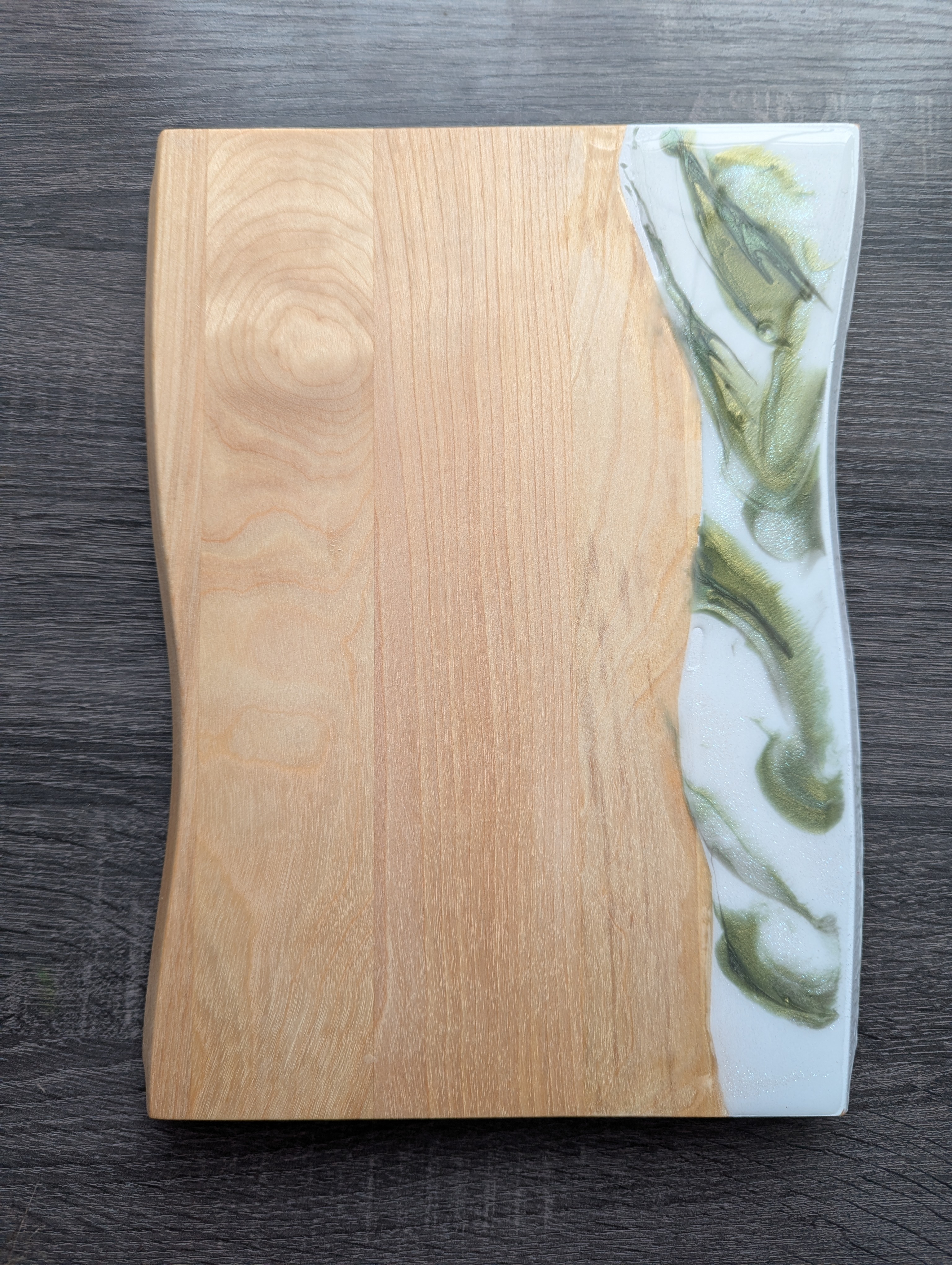 Resin-Accented Wood Serving Board