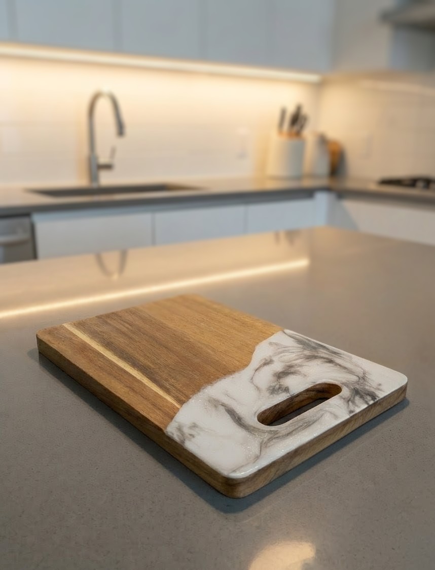 Marble Softwood Cutting Board