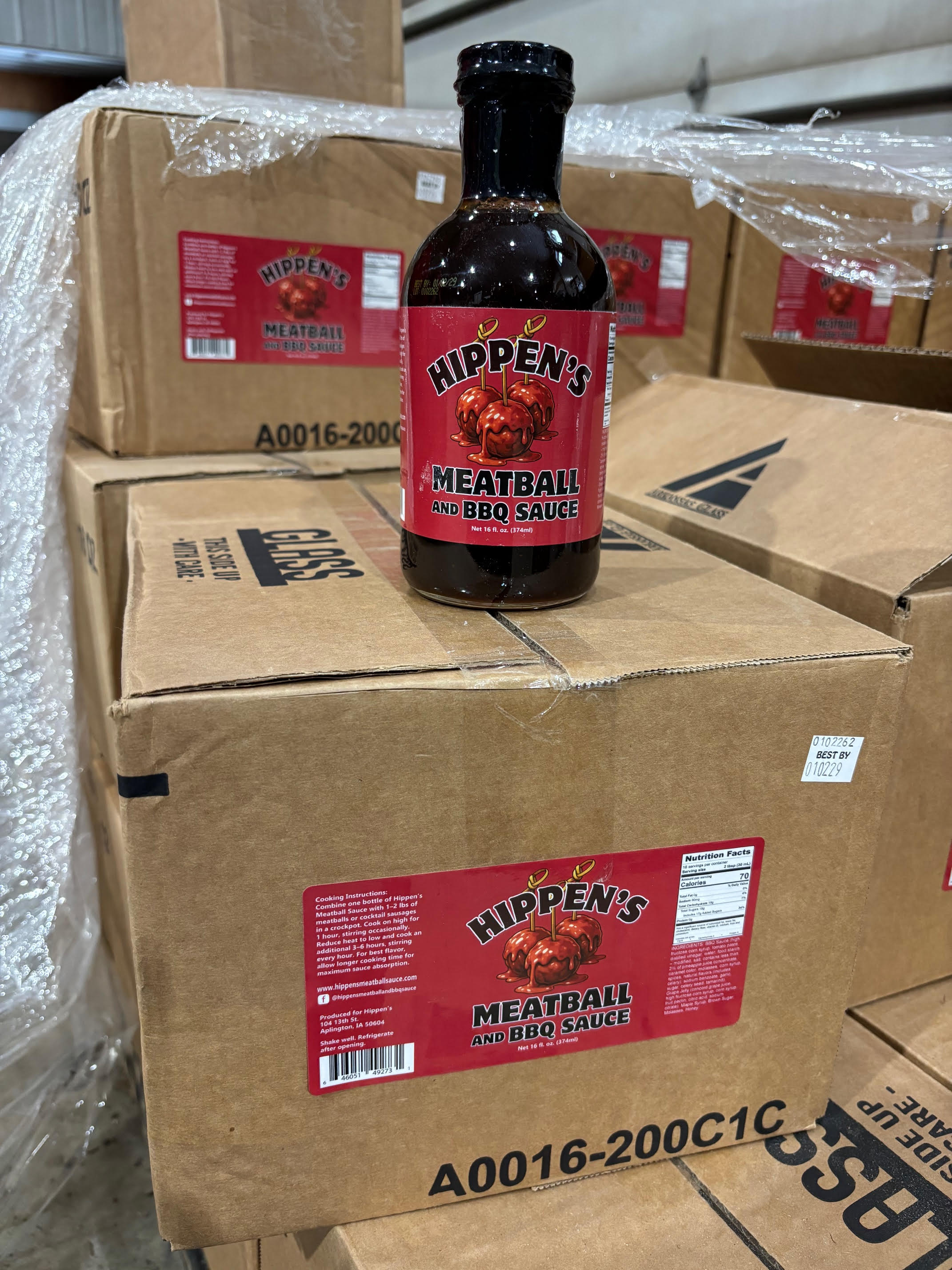 Hippen's Meatball and BBQ Sauce (12 Bottles)