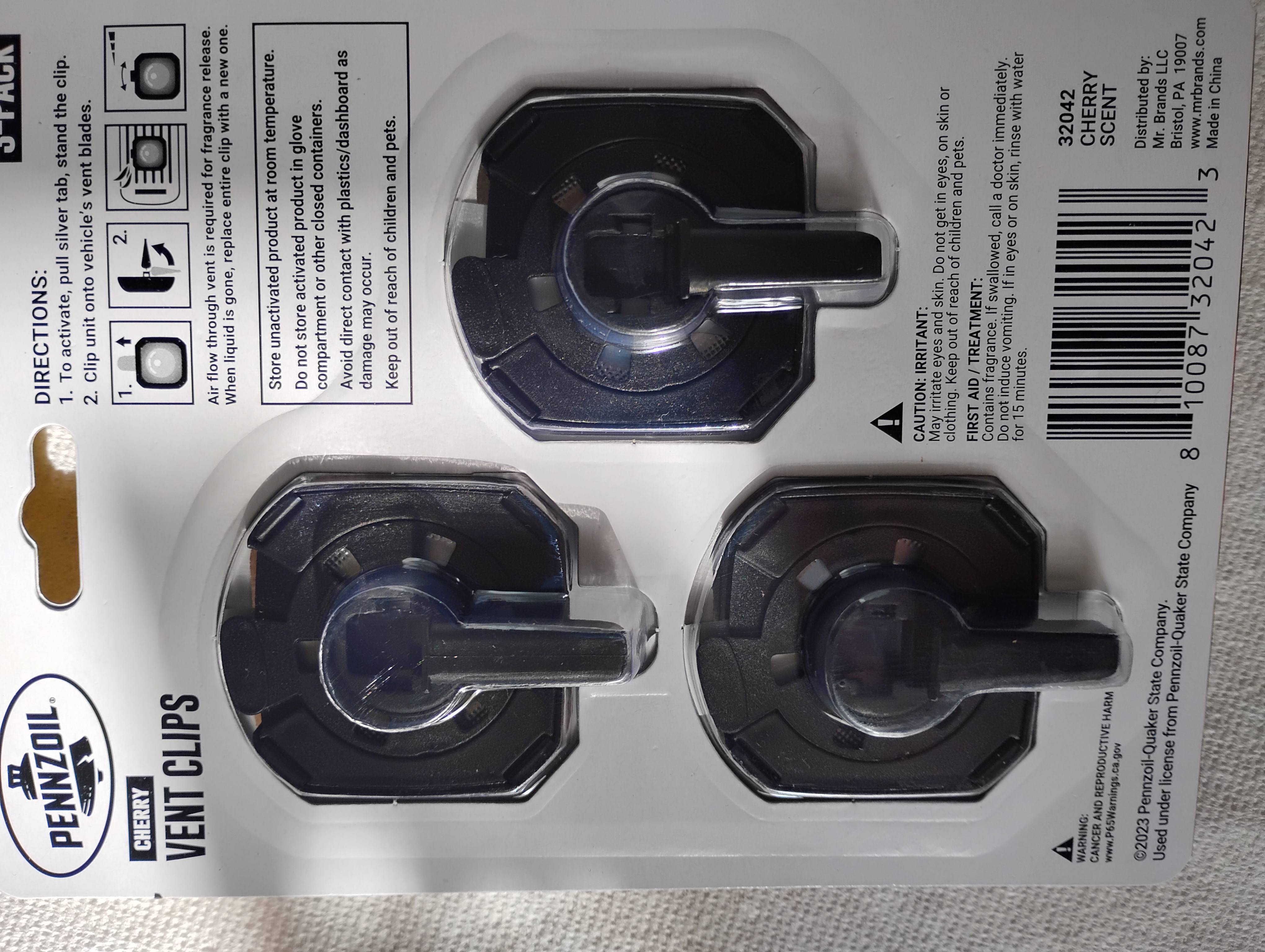 Pennzoil Car Vent Clips