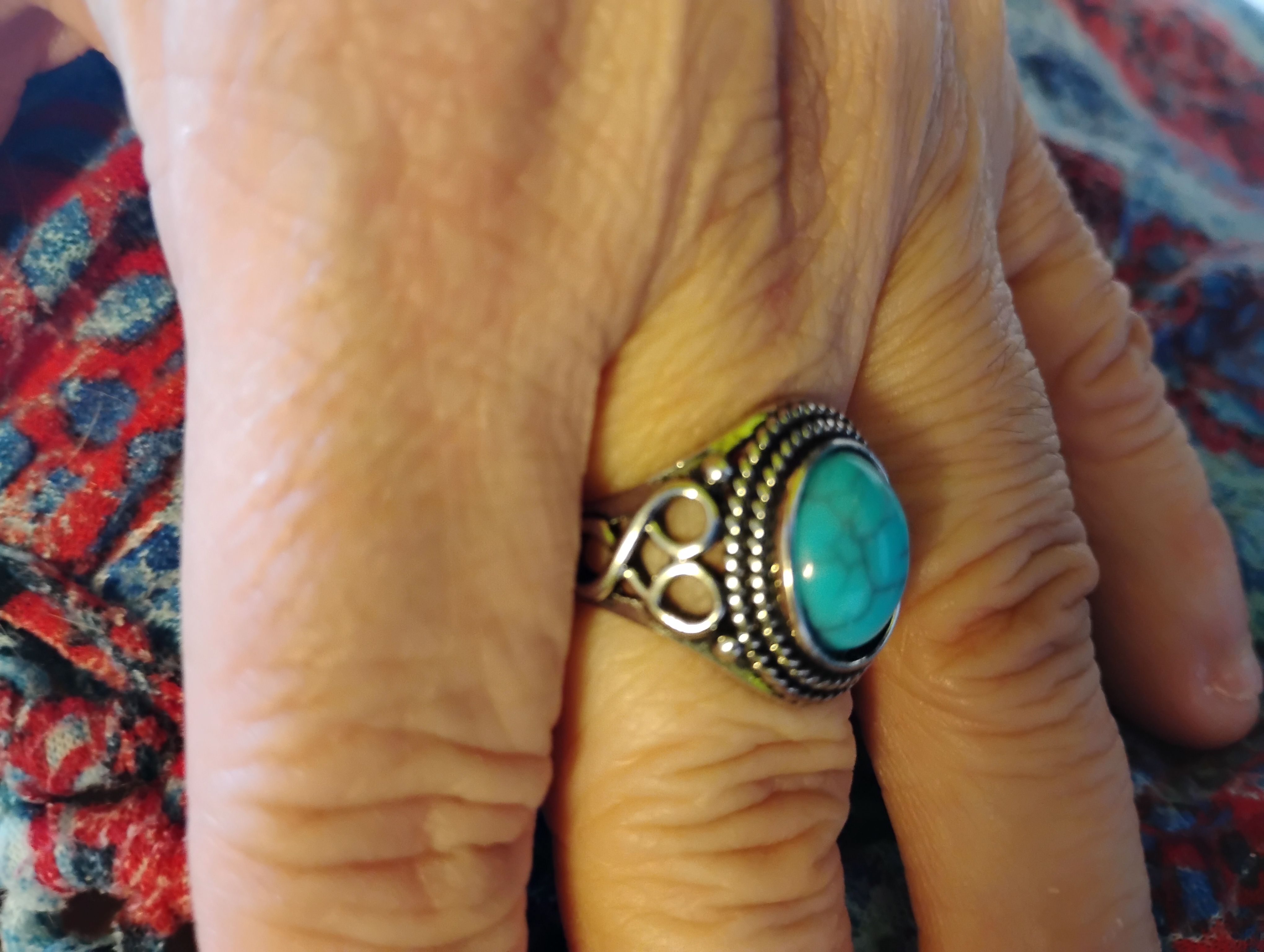 Turquoise Sterling Silver Ring size 8