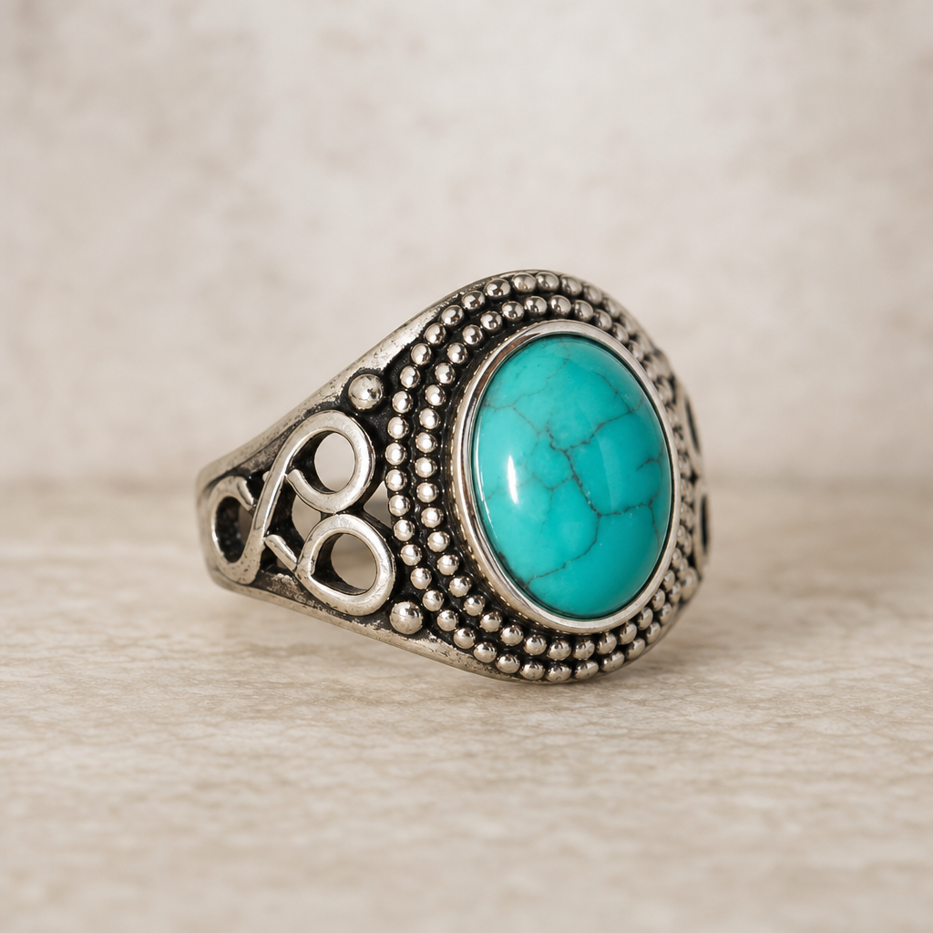 Turquoise Sterling Silver Ring size 8